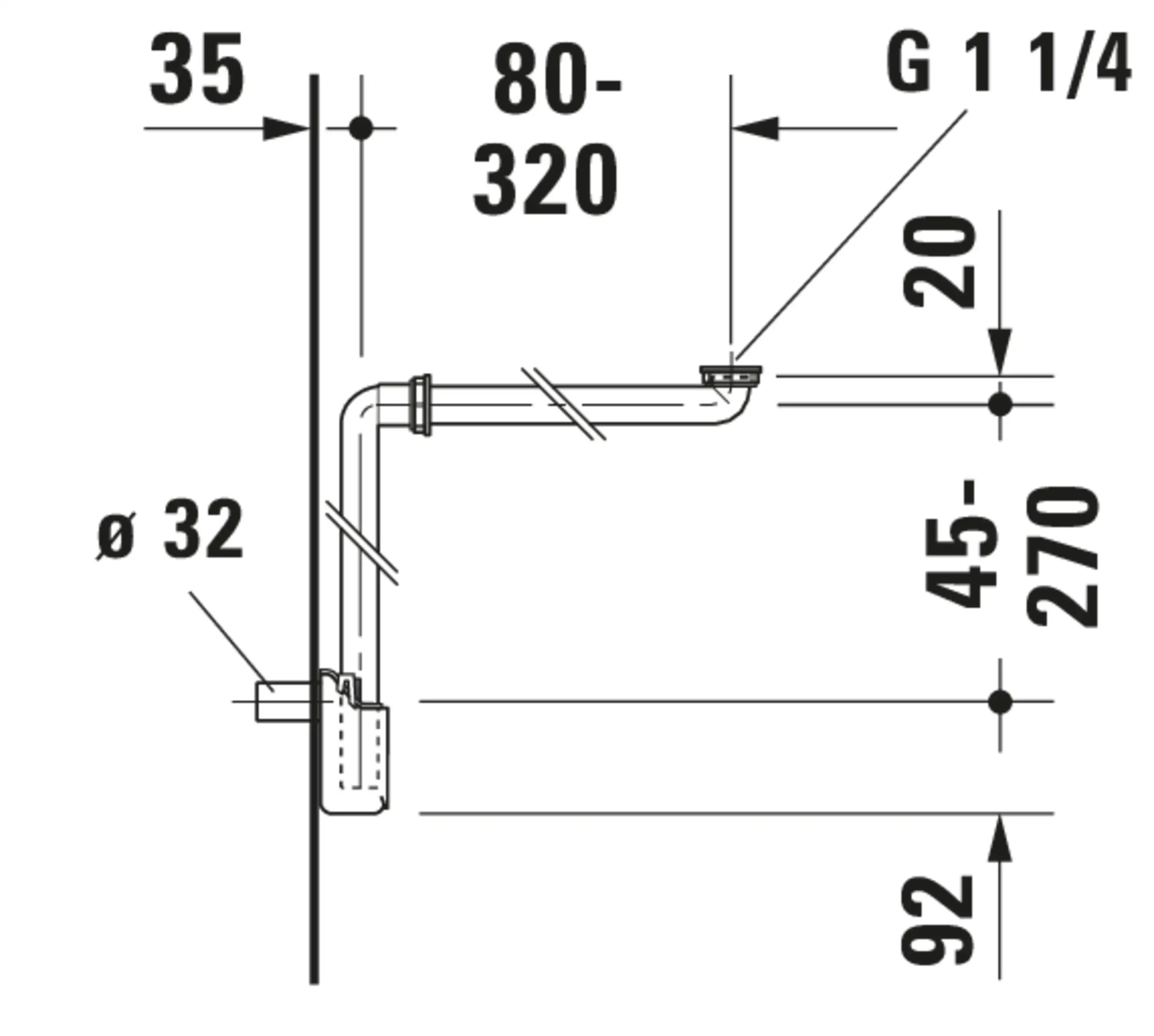 Duravit P-Trap in White