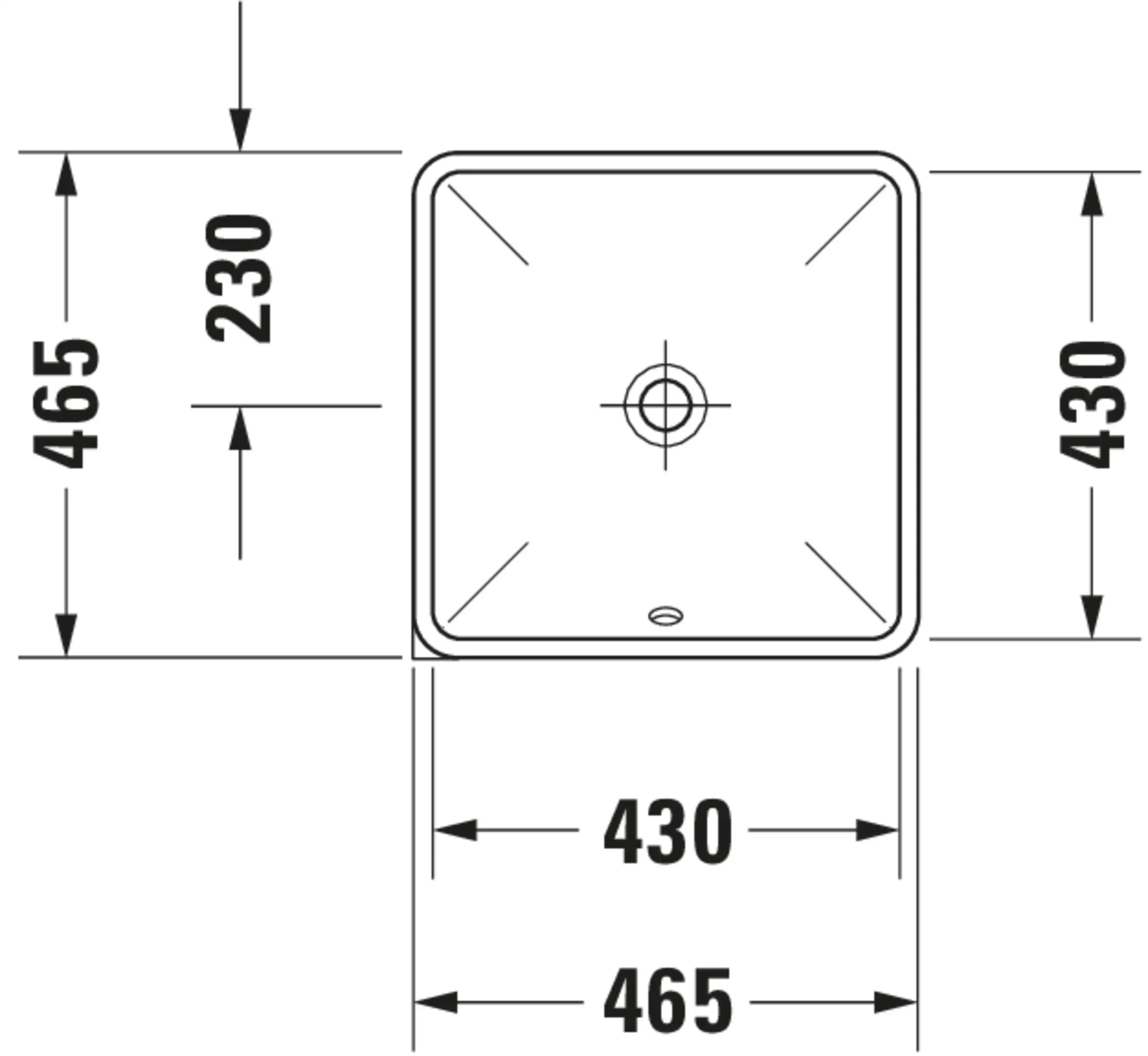 Duravit Starck 3 18 1/4'' Rectangular Undermount Sink in White with Overflow