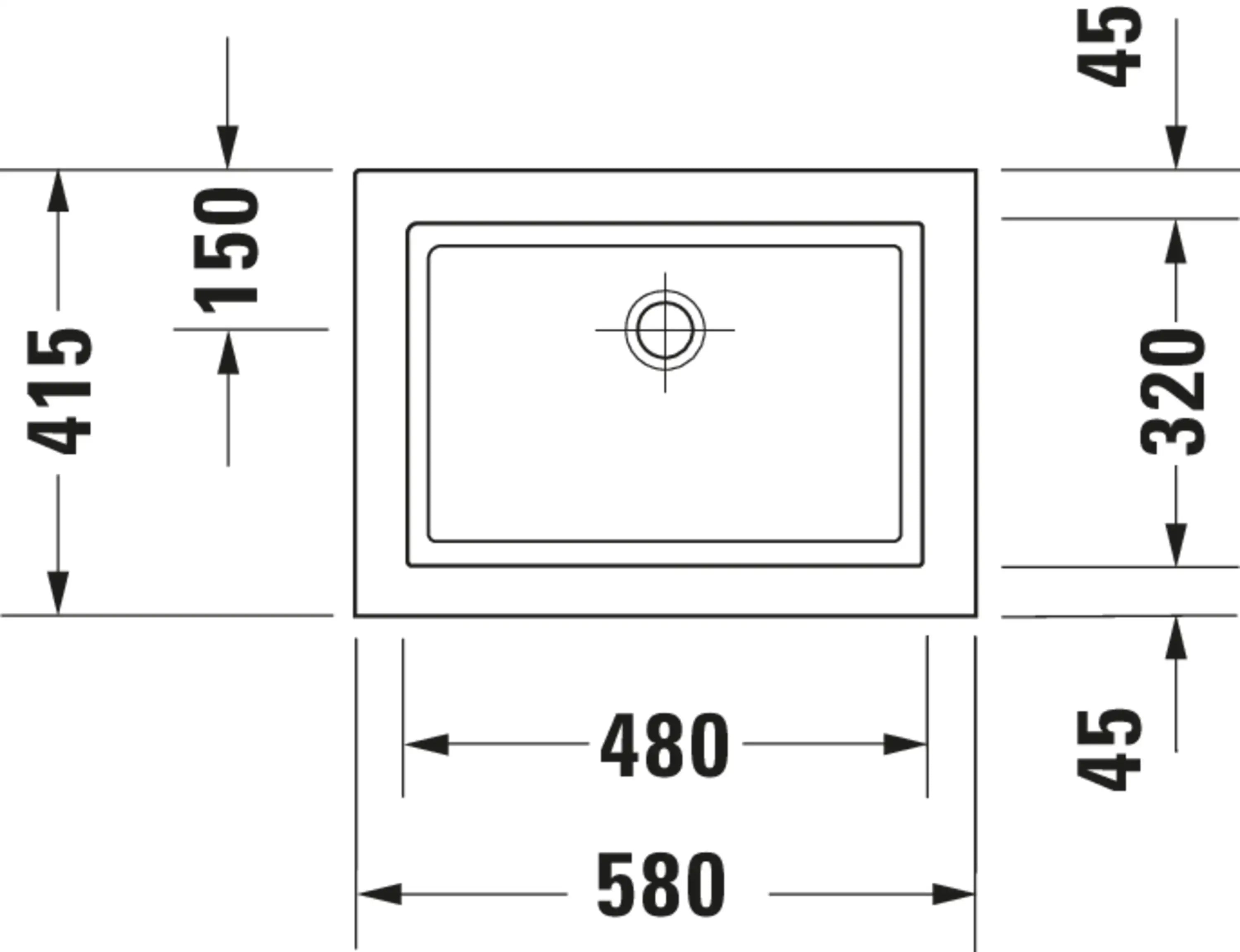 Duravit 2nd floor 22 7/8'' Rectangular Vessel Sink in White