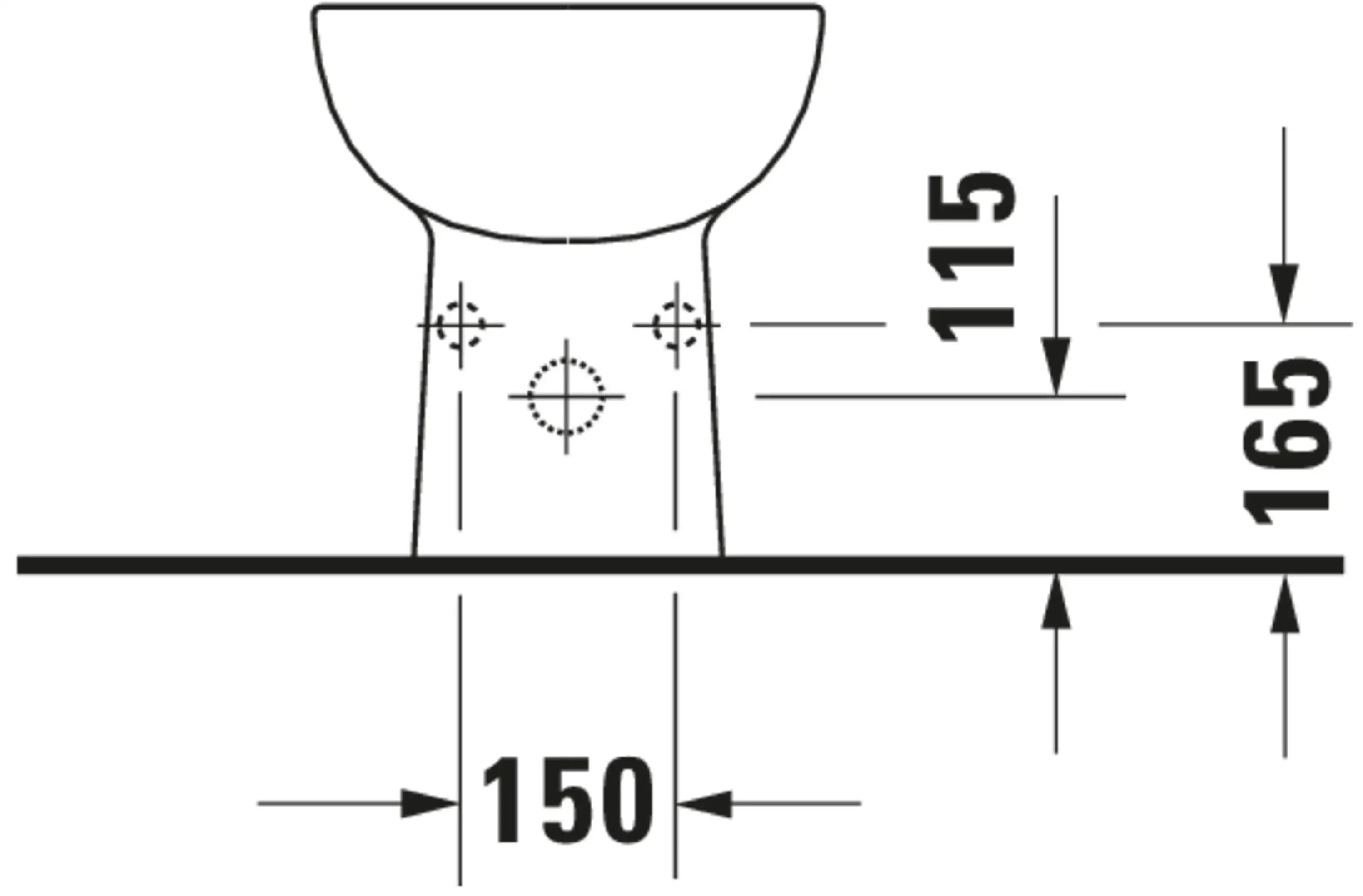 Duravit D-Code Single Hole Horizontal Spray Floorstanding Bidet in White