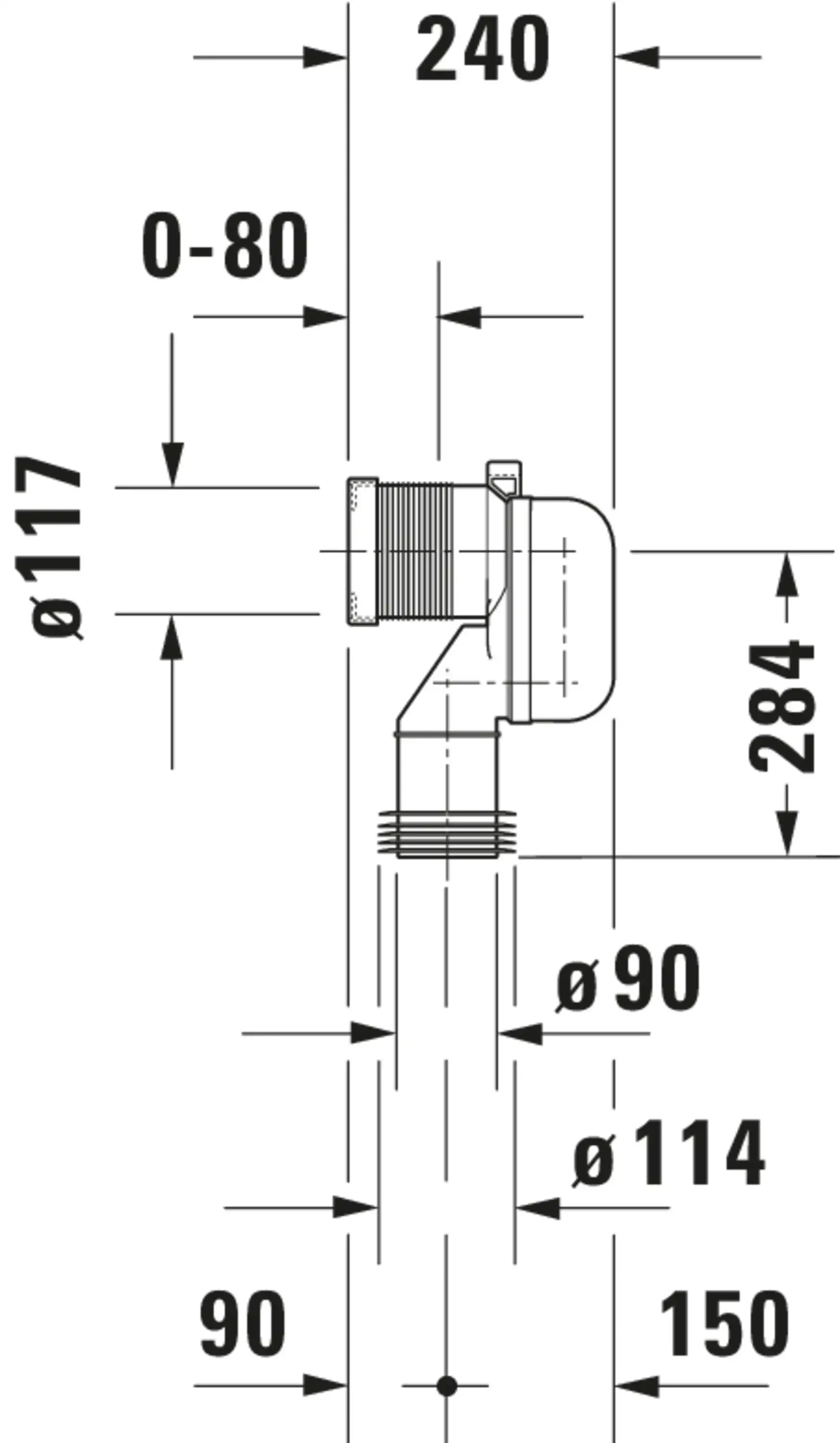 Duravit Outlet Bend, Toilet Part