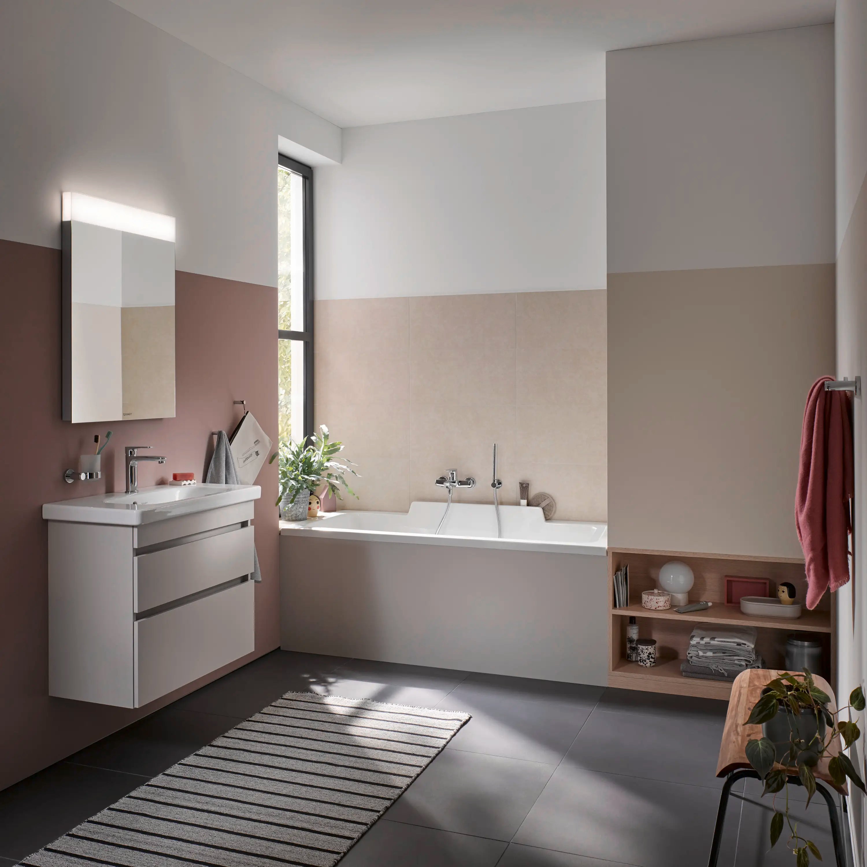Duravit DuraStyle 30 1/2'' Rectangular Wall Mounted Sink in White with Single Faucet Hole and with Overflow