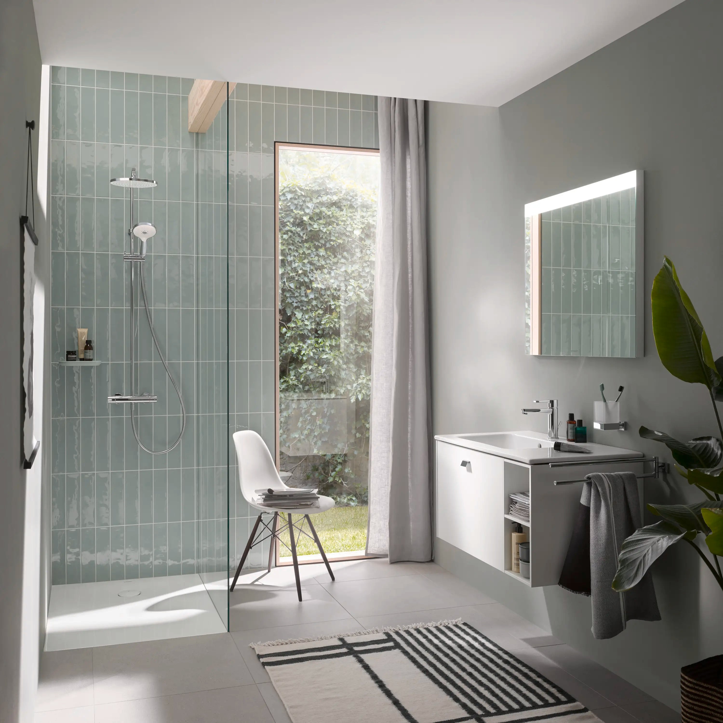 Duravit ME by Starck 32 5/8'' Rectangular Wall Mounted Sink in White with Single Faucet Hole and with Overflow