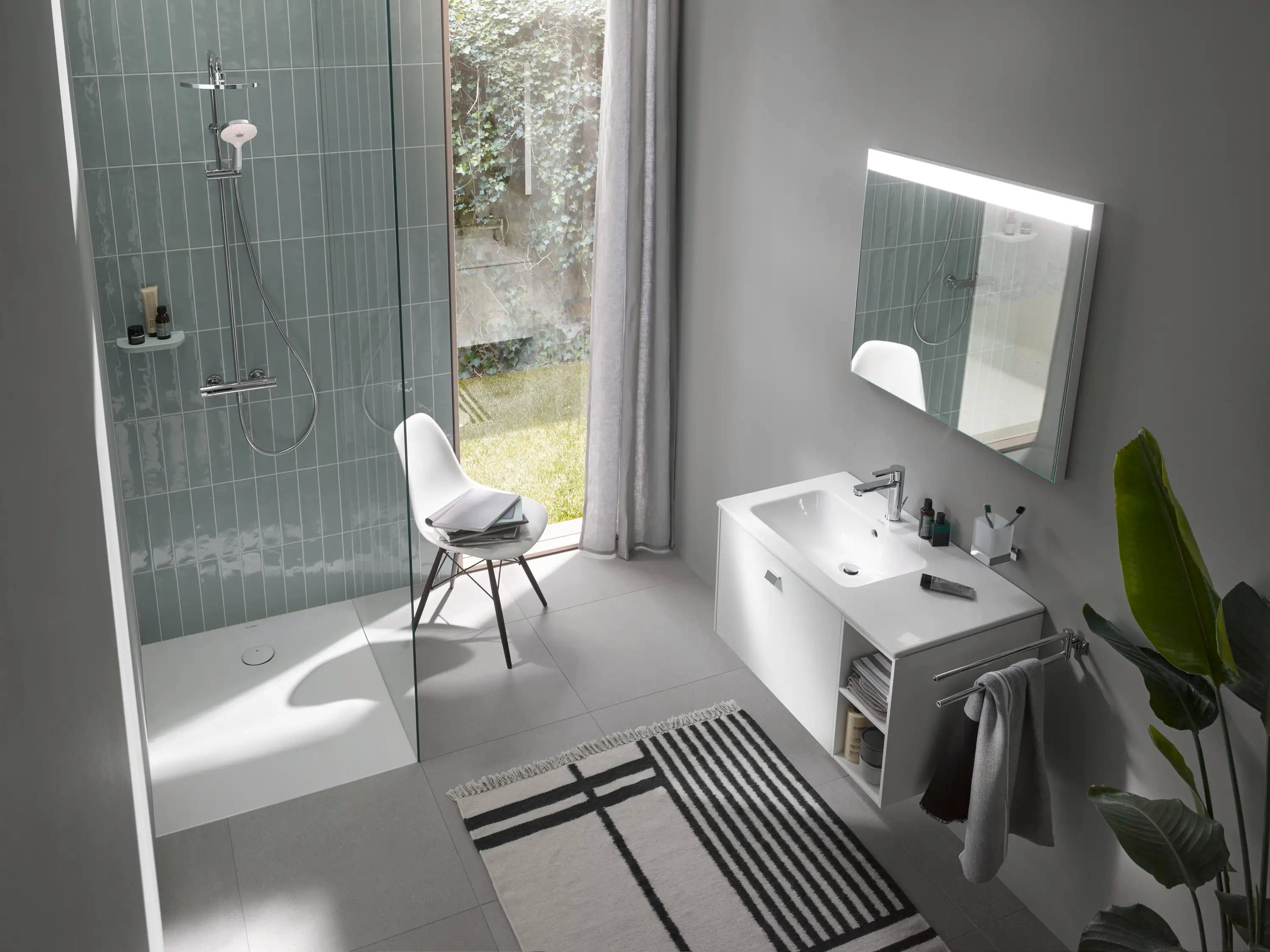 Duravit ME by Starck 32 5/8'' Rectangular Wall Mounted Sink in White with Single Faucet Hole and with Overflow