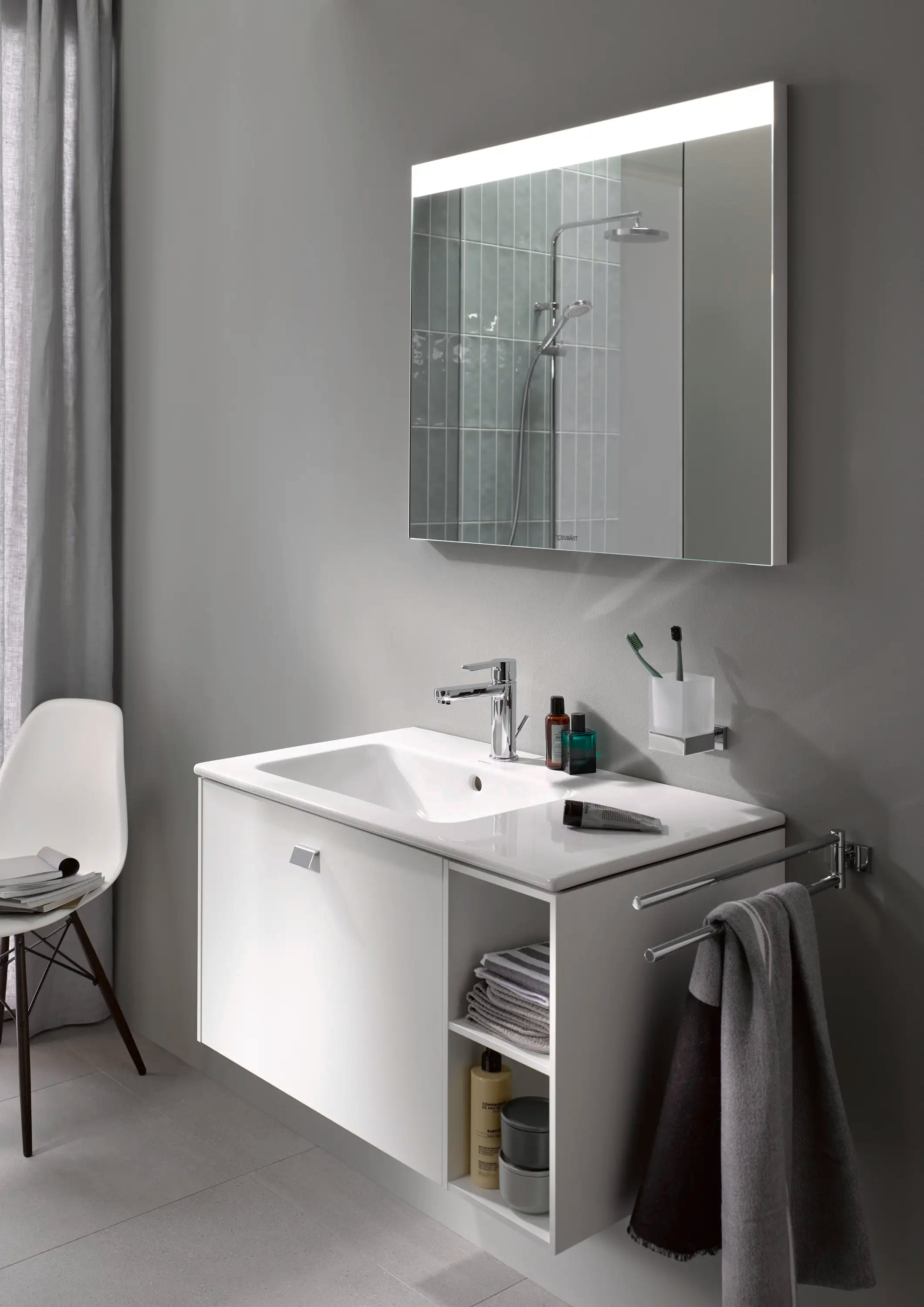 Duravit Karree Wall Mount Toothbrush Holder in Chrome