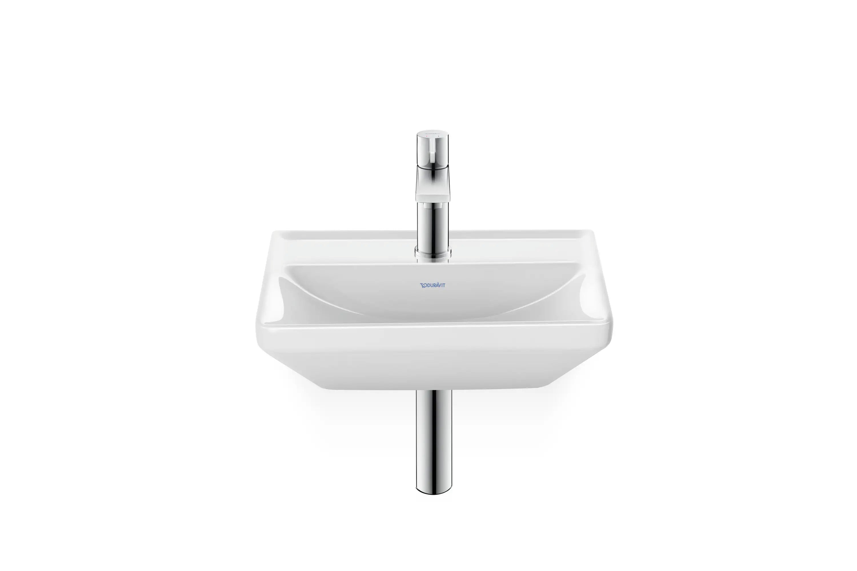 Duravit D-Neo 17 3/4'' Rectangular Wall Mounted Sink in White with Single Faucet Hole and