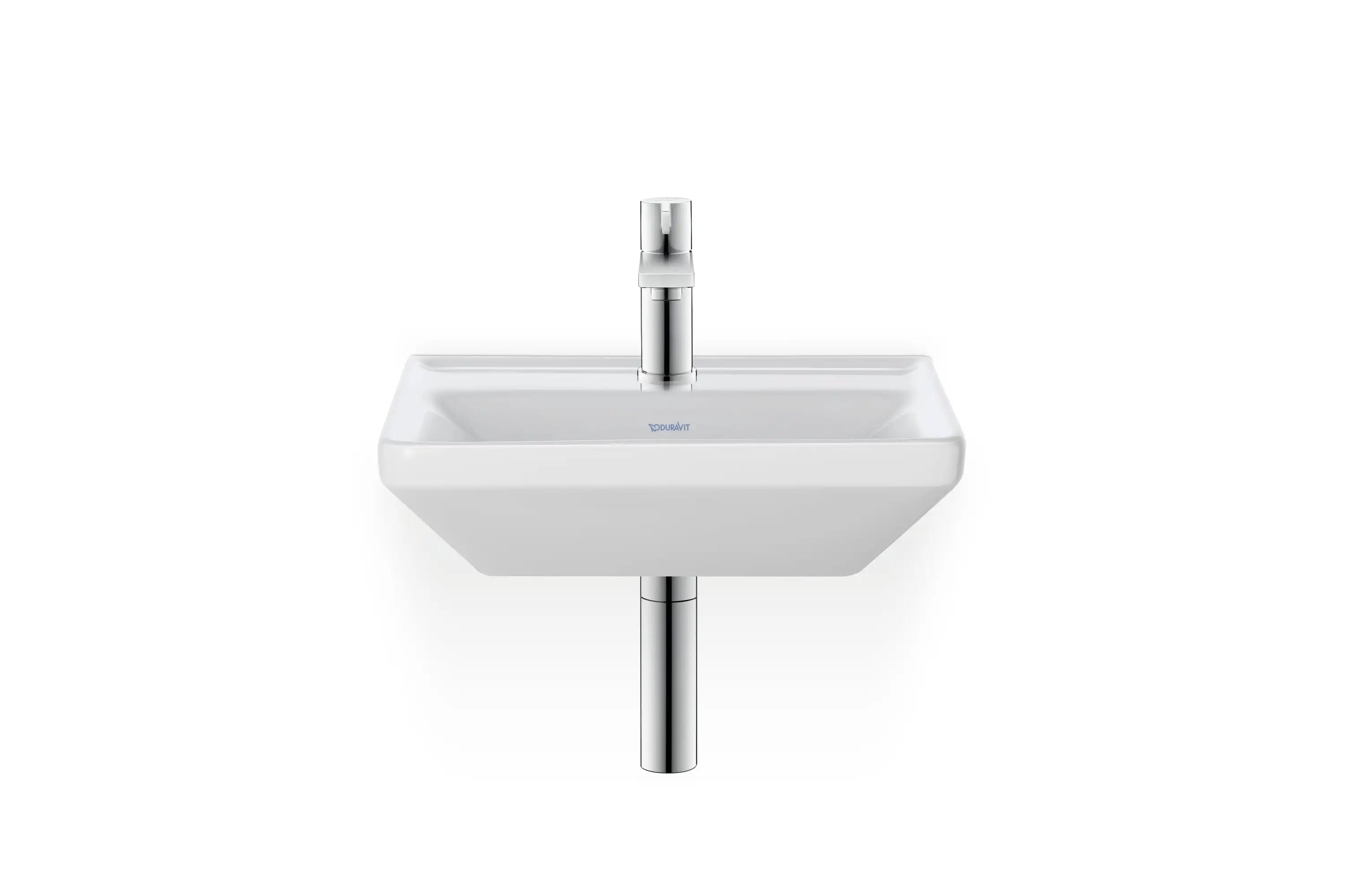 Duravit D-Neo 17 3/4'' Rectangular Wall Mounted Sink in White with Single Faucet Hole and
