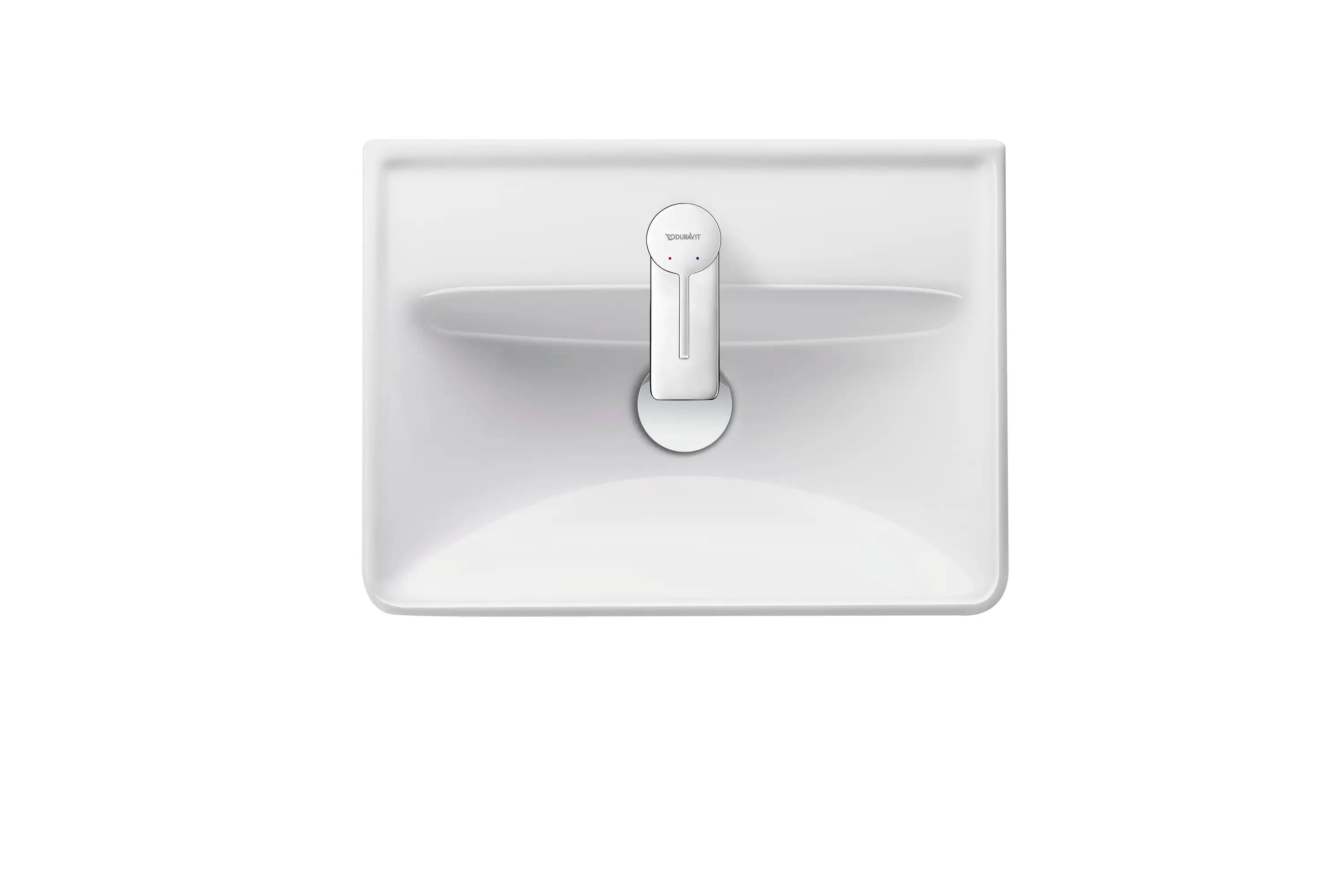 Duravit D-Neo 17 3/4'' Rectangular Wall Mounted Sink in White with Single Faucet Hole and