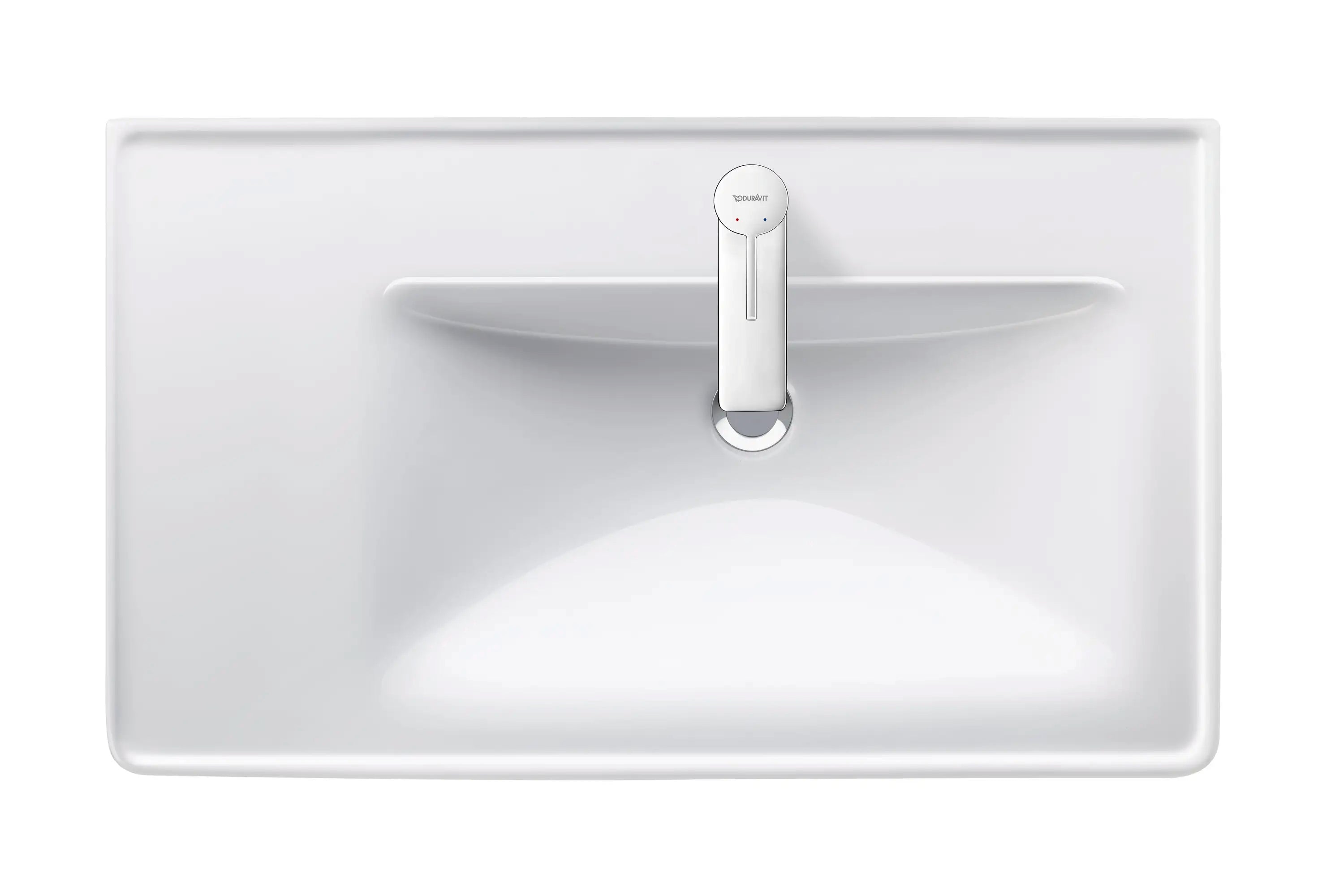 Duravit D-Neo 30 1/2'' Rectangular Wall Mounted Sink in White with Single Faucet Hole and with Overflow