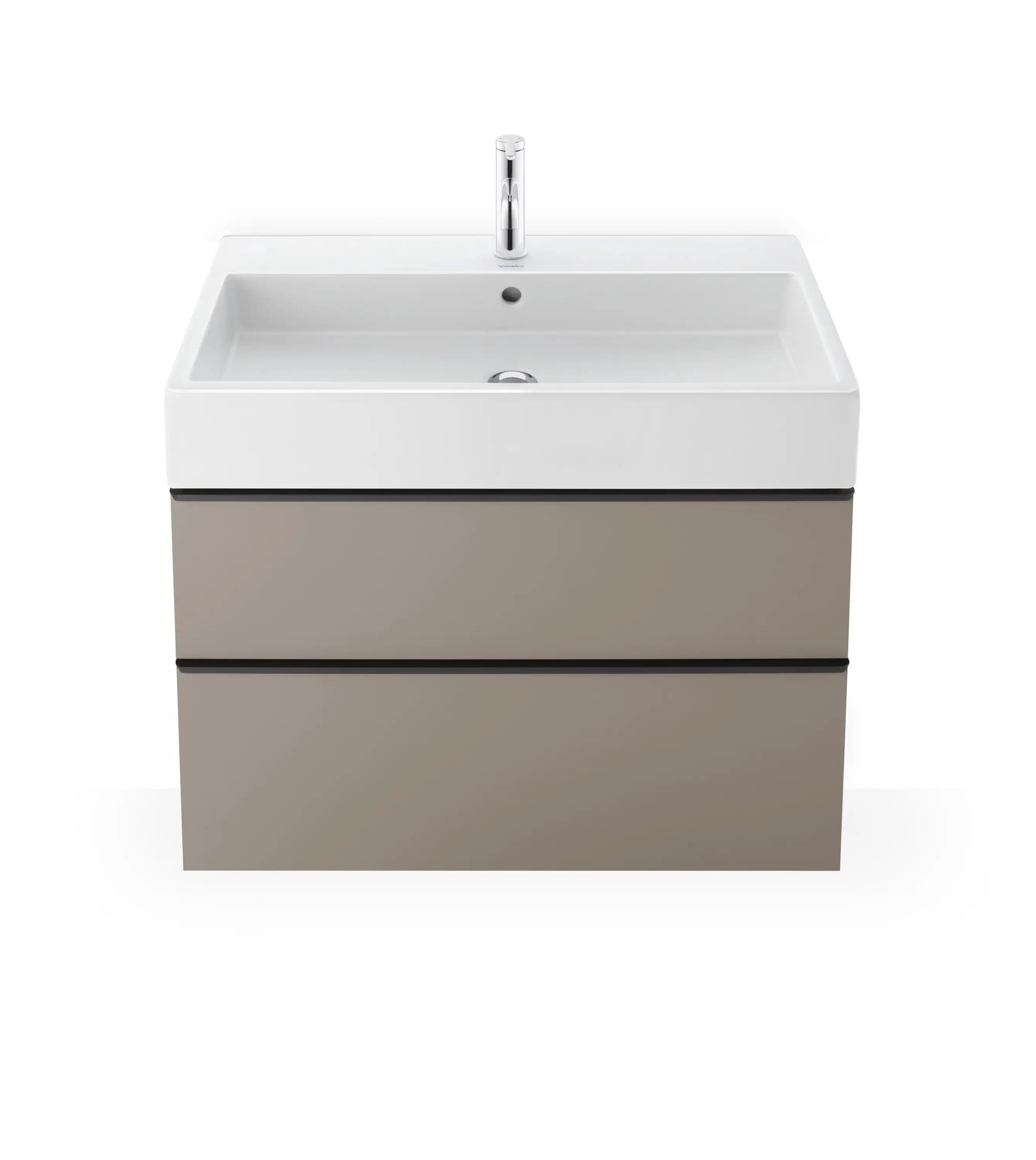 Duravit Vero 39 3/8'' Rectangular Wall Mounted Sink in White with Single Faucet Hole and with Overflow