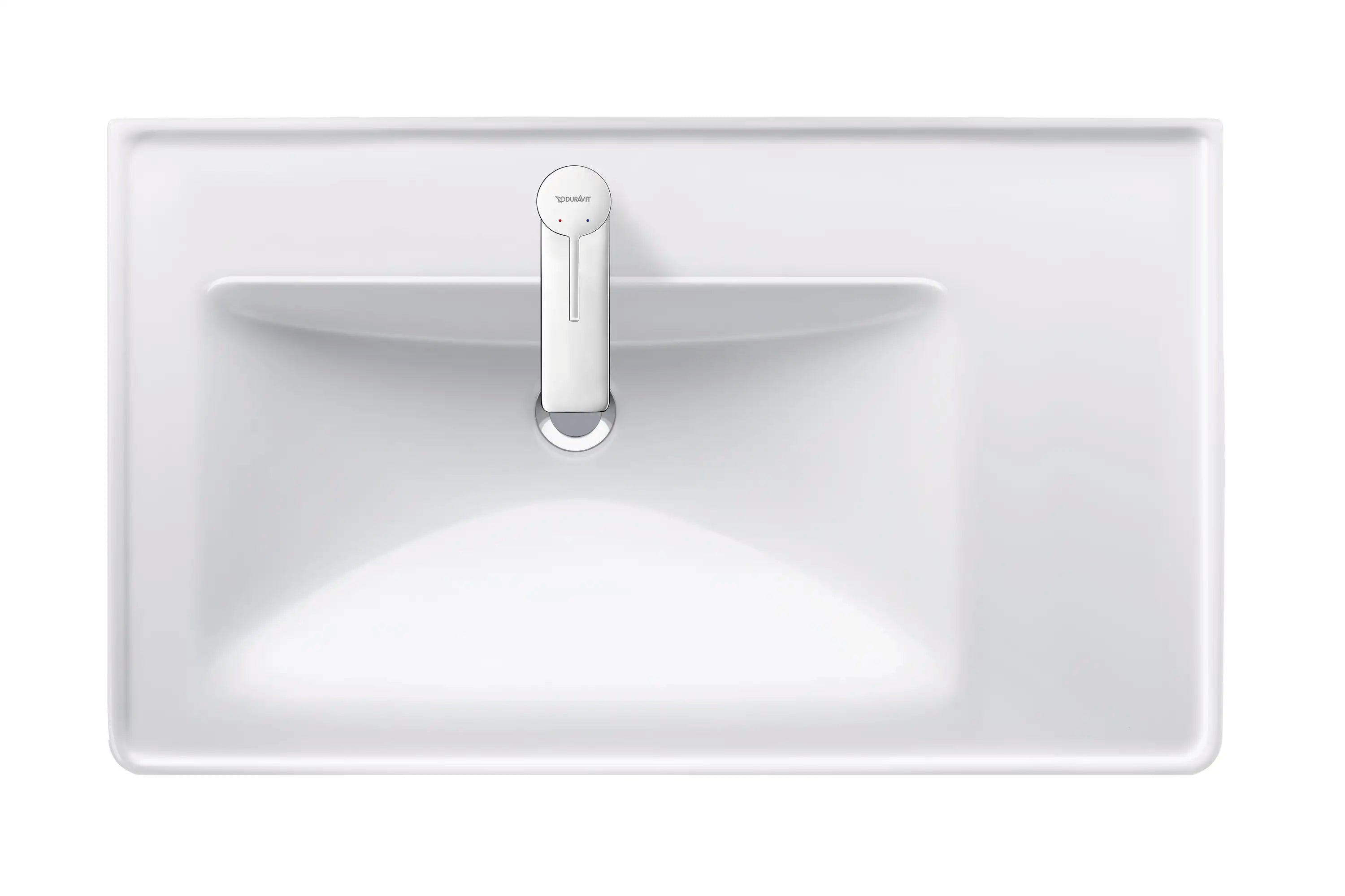 Duravit D-Neo 30 1/2'' Rectangular Wall Mounted Sink in White with Single Faucet Hole and with Overflow