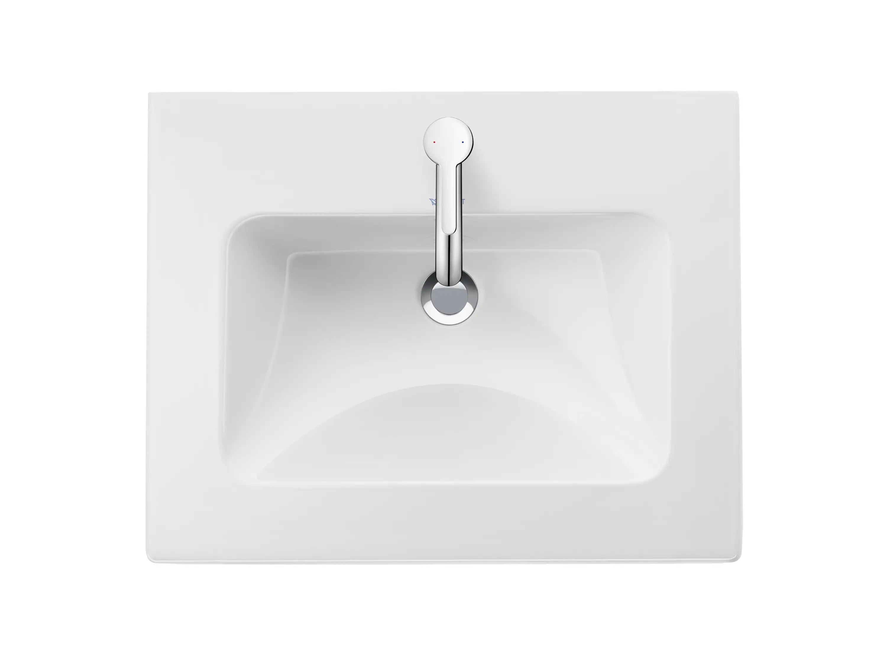 Duravit ME by Starck 20 7/8'' Rectangular Wall Mounted Sink in White with Single Faucet Hole and with Overflow