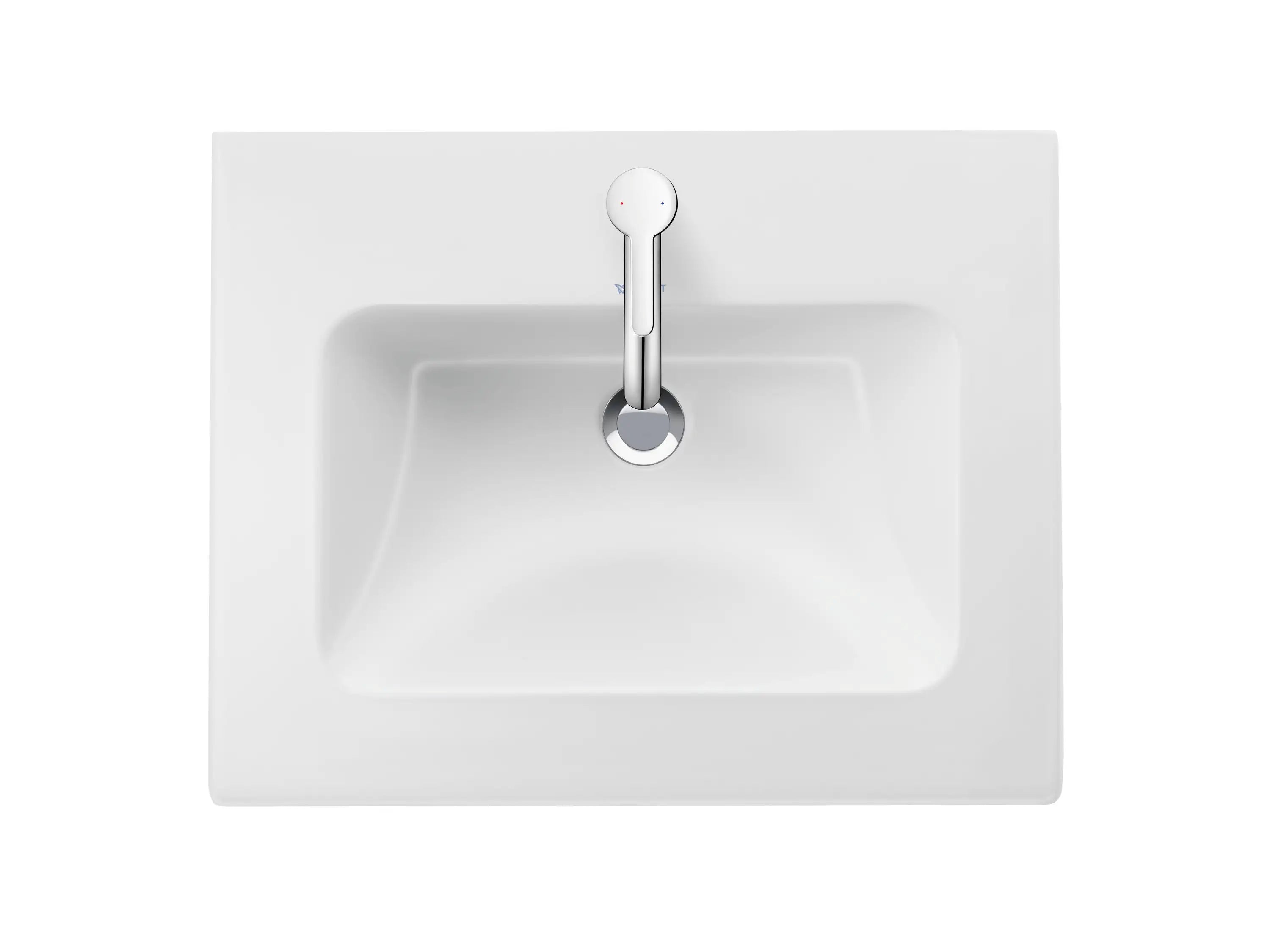 Duravit ME by Starck 20 7/8'' Rectangular Wall Mounted Sink in Satin Matte White with Single Faucet Hole and with Overflow