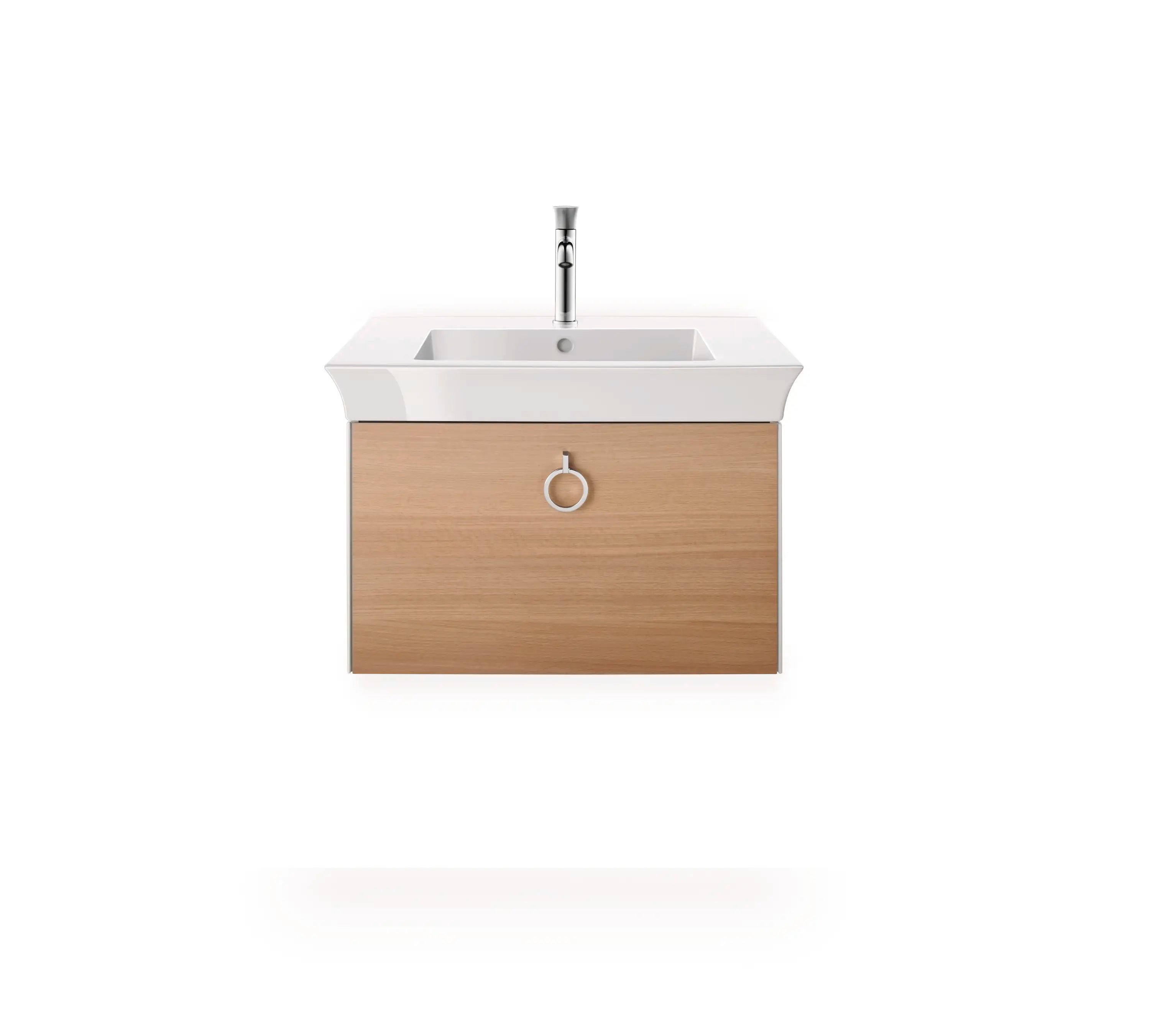 Duravit White Tulip 29 1/2'' Rectangular Wall Mounted Sink in White with Single Faucet Hole and with Overflow