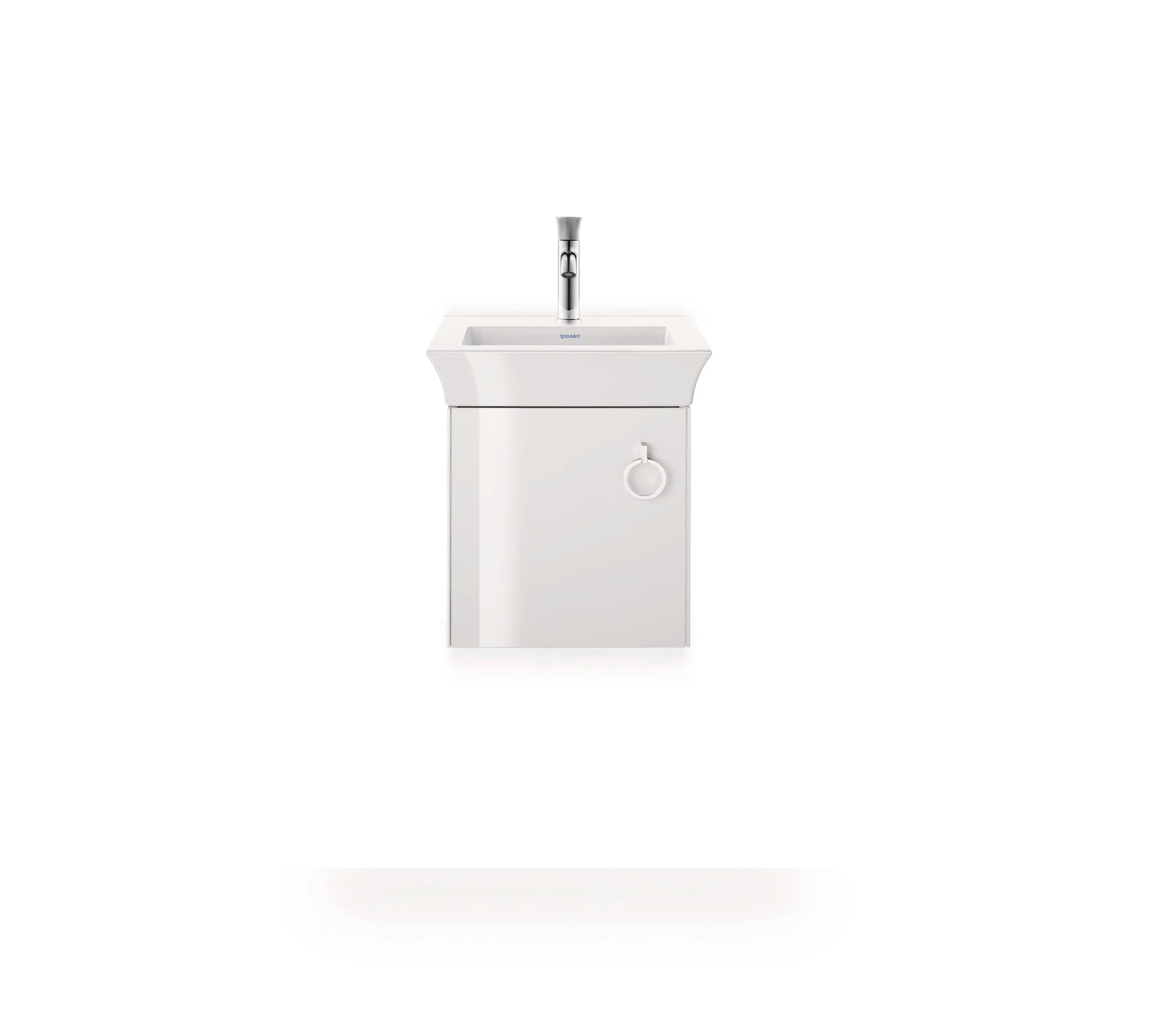 Duravit White Tulip 17 3/4'' Rectangular Wall Mounted Sink in White with Single Faucet Hole and