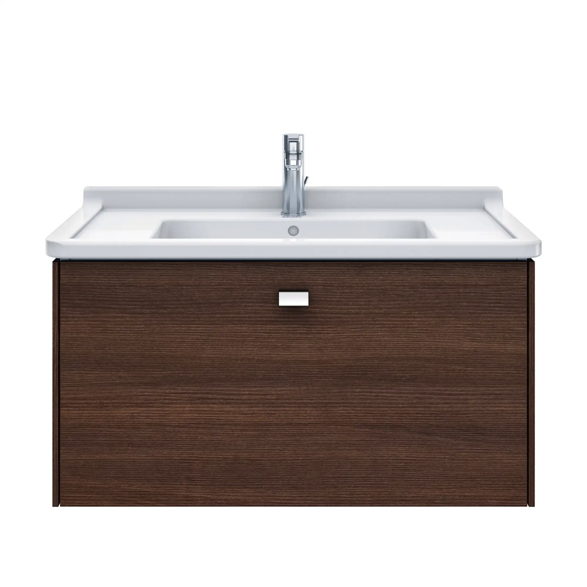 Duravit Starck 3 33 1/2'' Rectangular Wall Mounted Sink in White with Single Faucet Hole and with Overflow