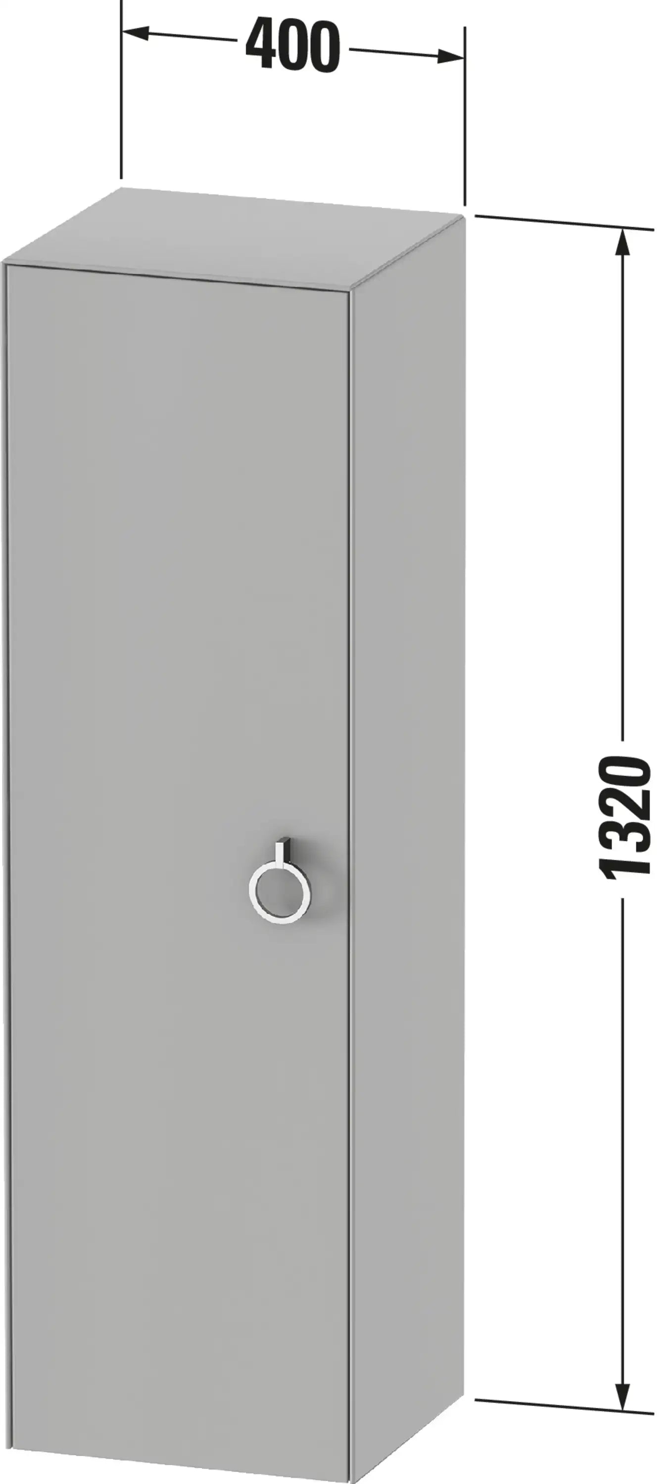 Duravit White Tulip 15 3/4'' x 52'' Wall Mount Linen Cabinet
