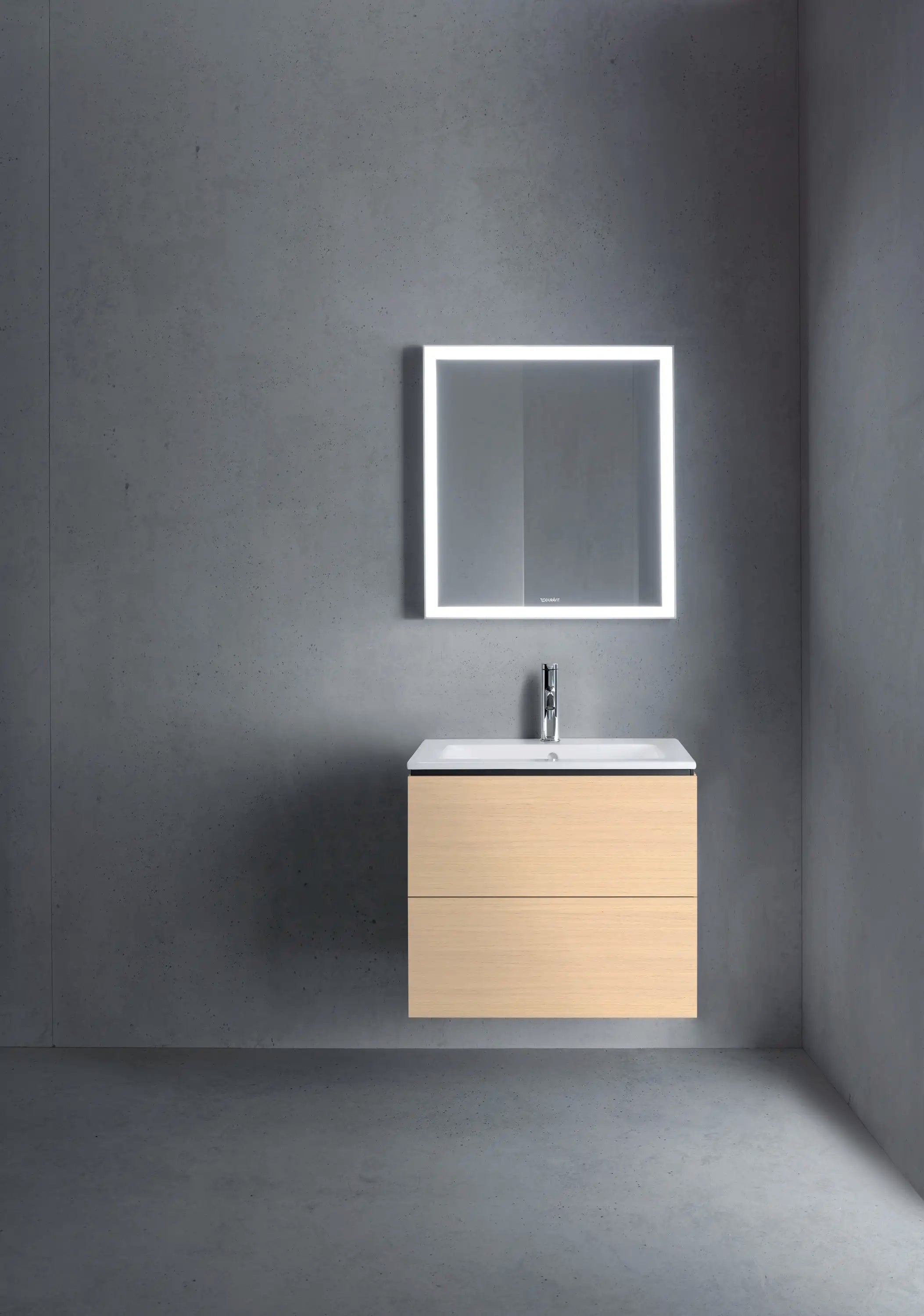 Duravit L-Cube 24 3/8'' Wall Mount Two Drawer Single Vanity Cabinet, Sink Sold Separately