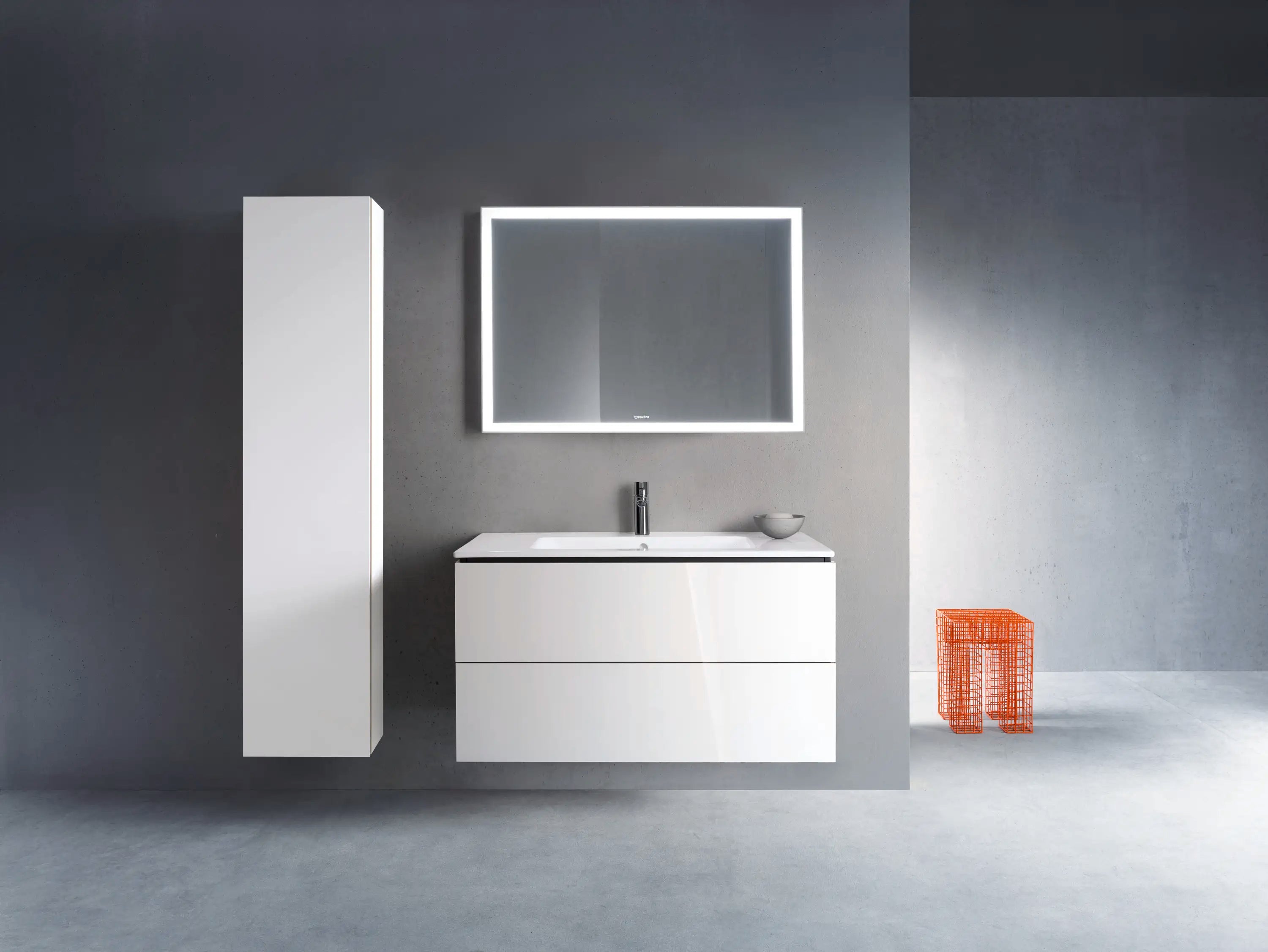 Duravit L-Cube 40 1/8'' Wall Mount Two Drawer Single Vanity Cabinet, Sink Sold Separately
