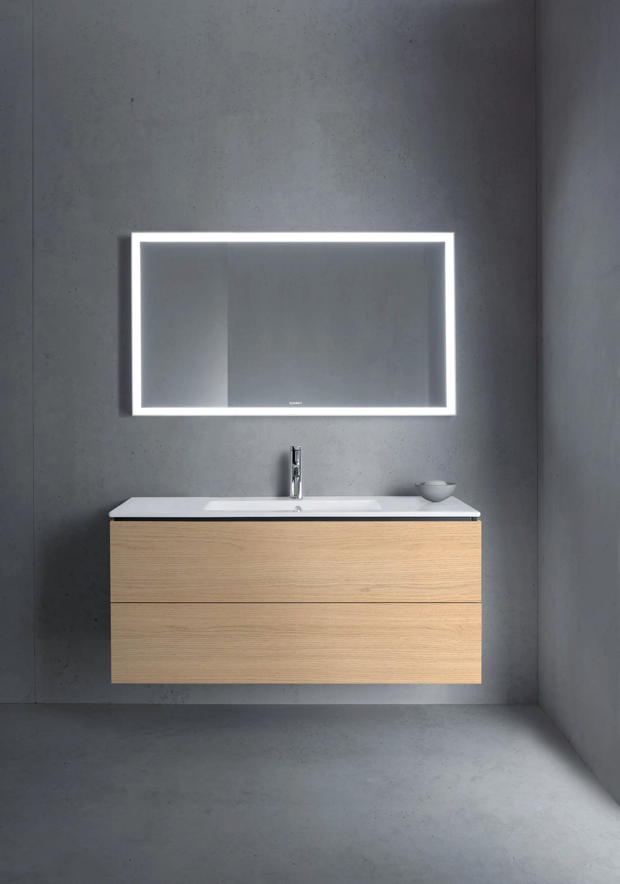 Duravit L-Cube 48'' Wall Mount Two Drawer Single Vanity Cabinet, Sink Sold Separately
