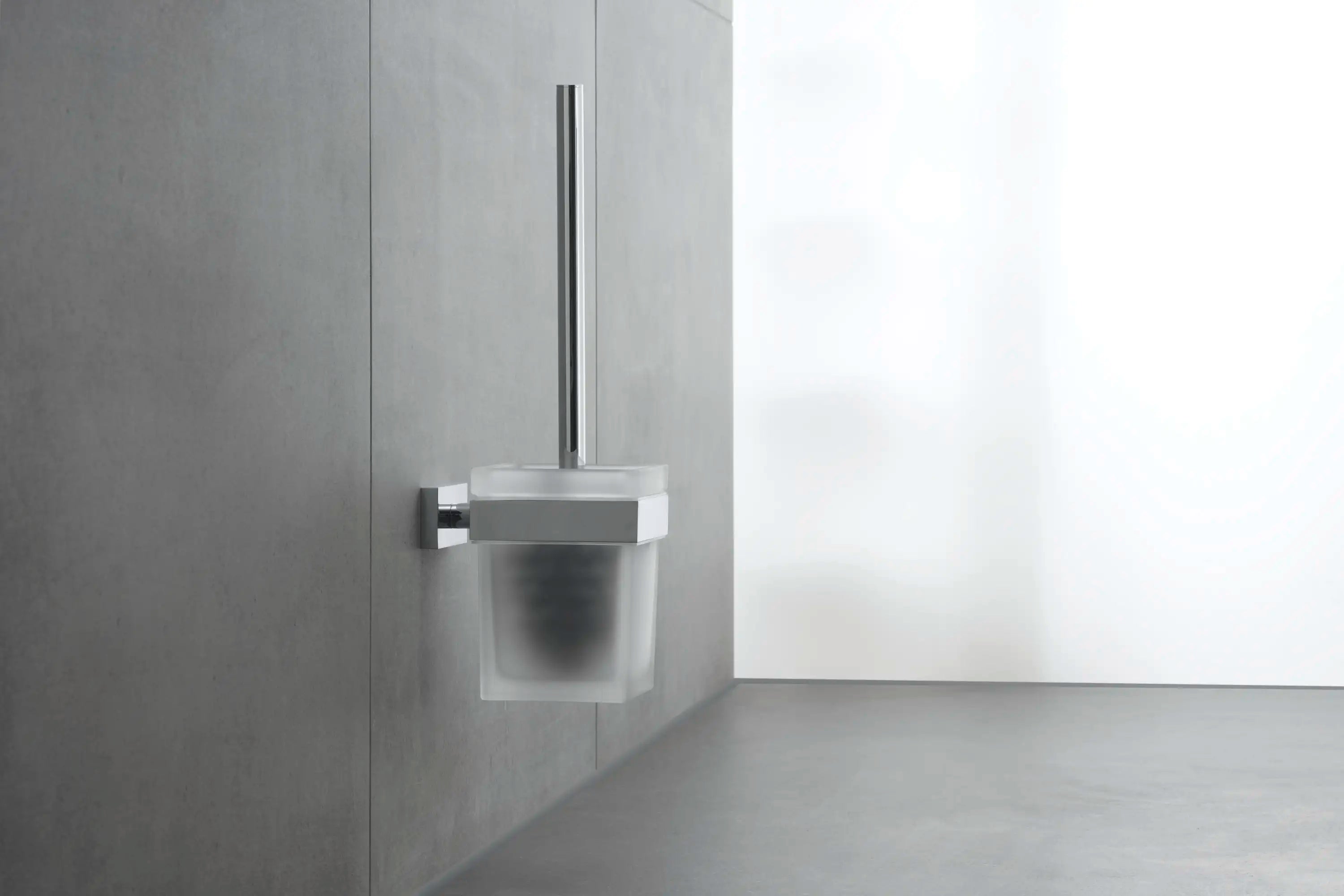 Duravit Karree Wall Mount Toilet Brush in Chrome