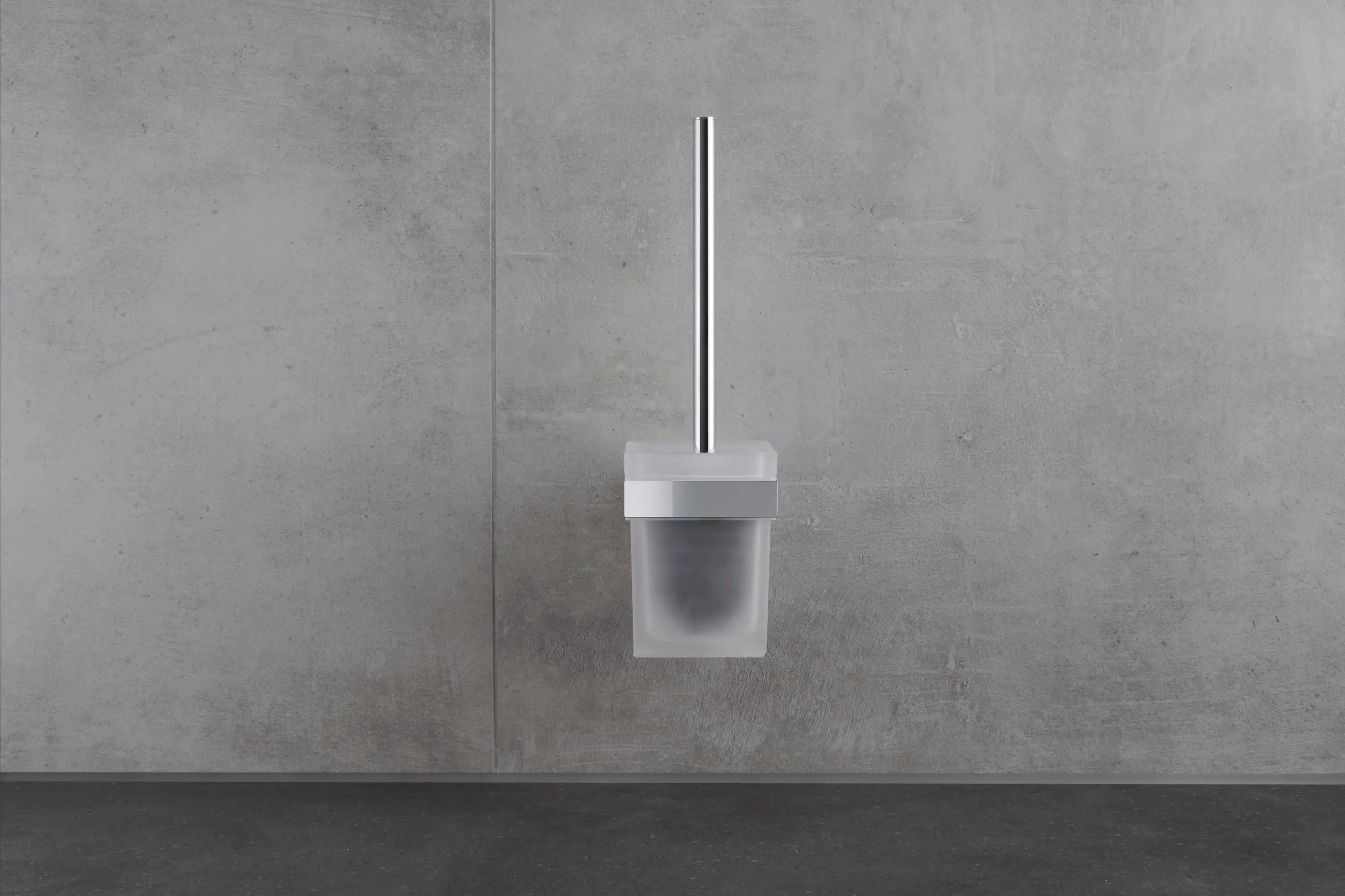 Duravit Karree Wall Mount Toilet Brush in Chrome