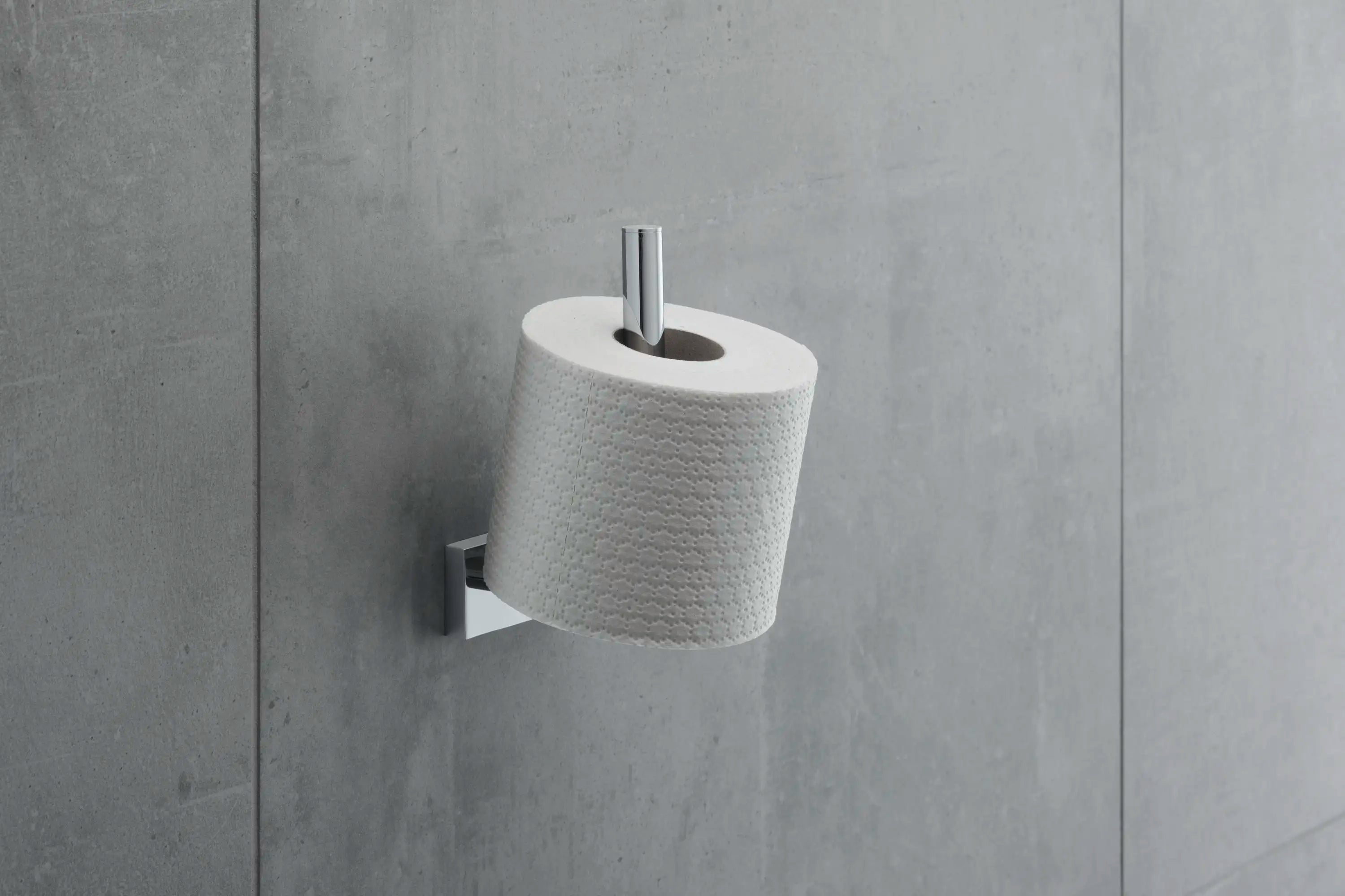 Duravit Karree Single Roll Toilet Paper Holder in Chrome