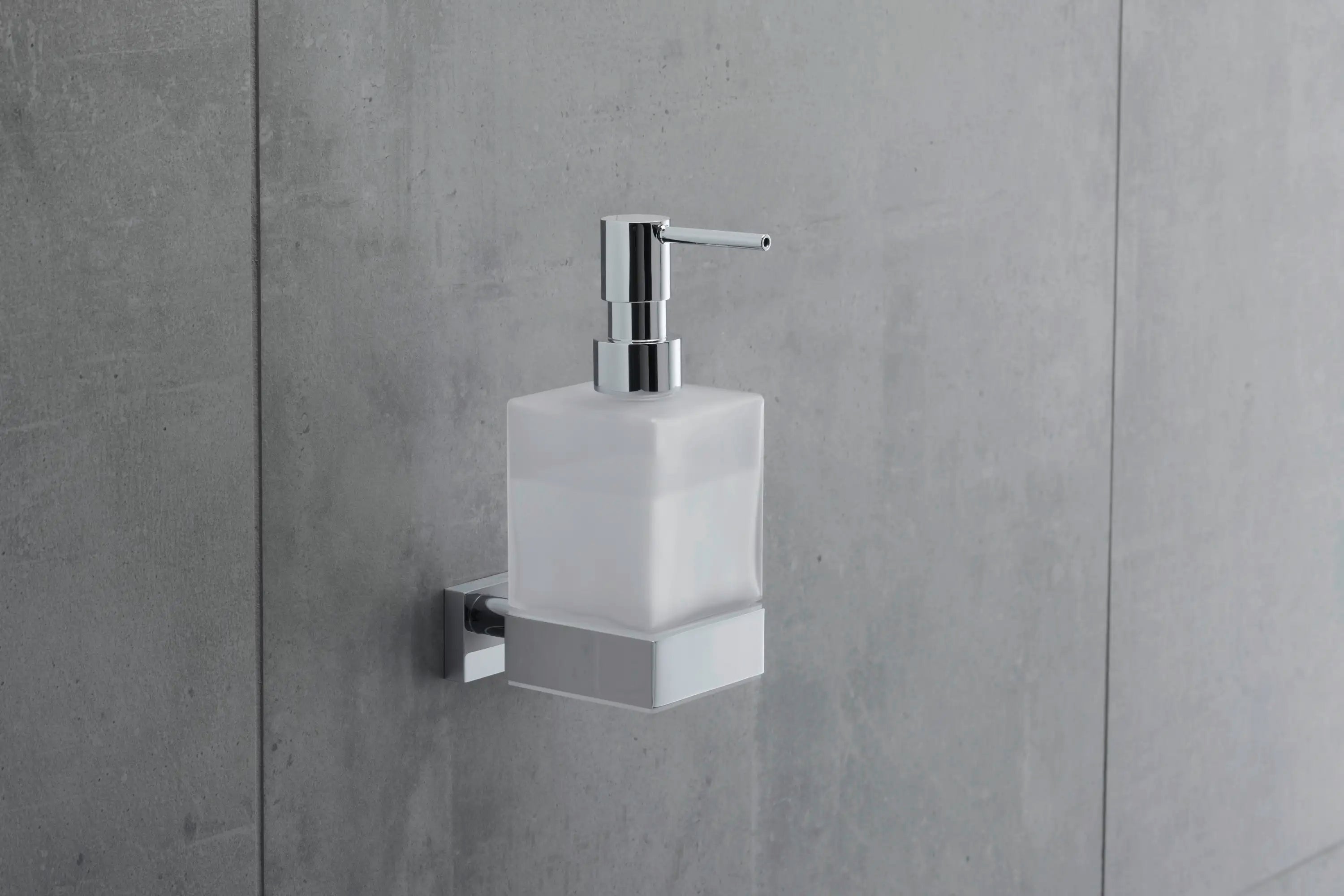 Duravit Karree Wall Mount Soap Dispenser in Chrome