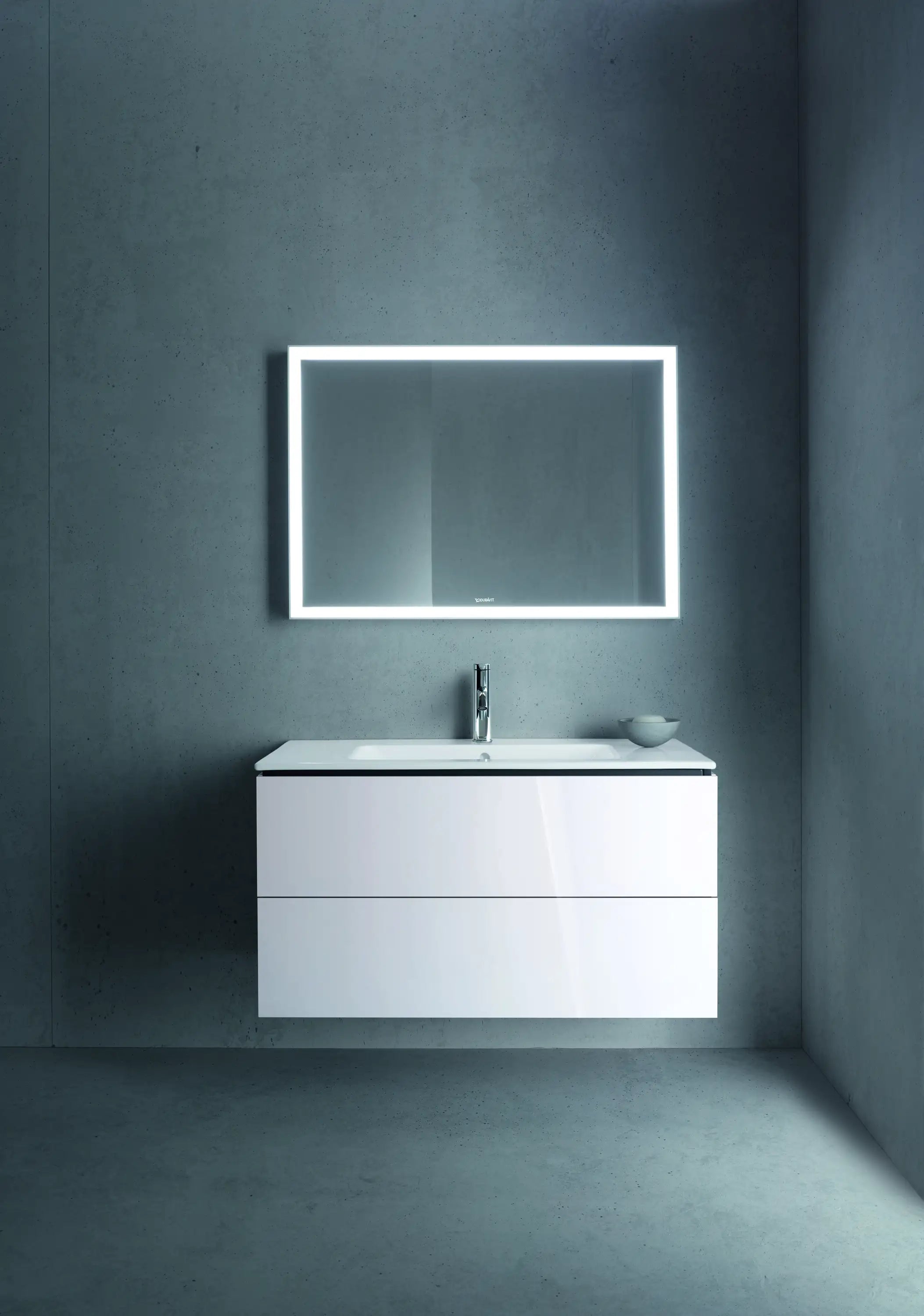 Duravit L-Cube 40 1/8'' Wall Mount Two Drawer Single Vanity Cabinet, Sink Sold Separately