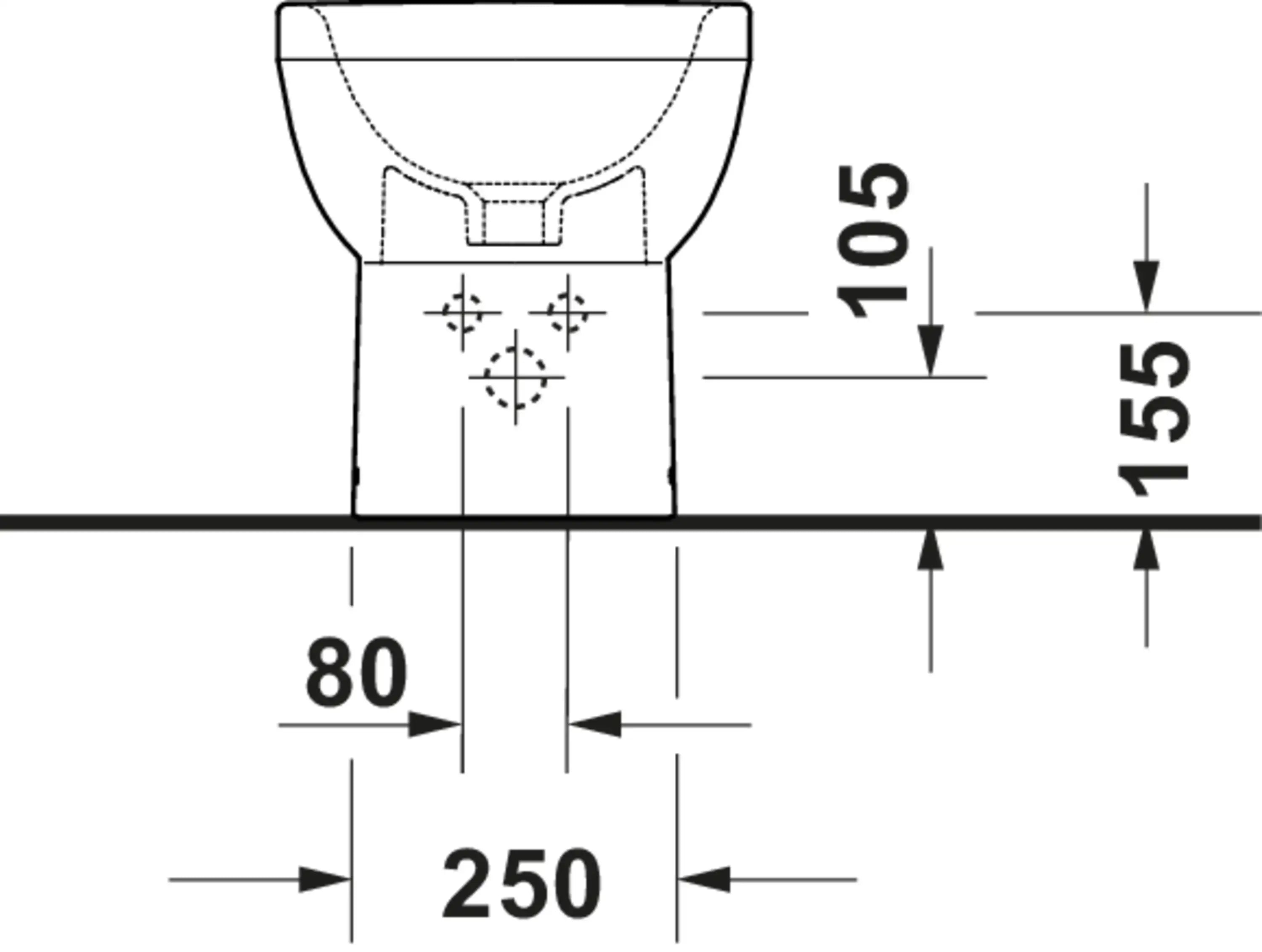 Duravit No.1 Single Hole Horizontal Spray Floorstanding Bidet in White