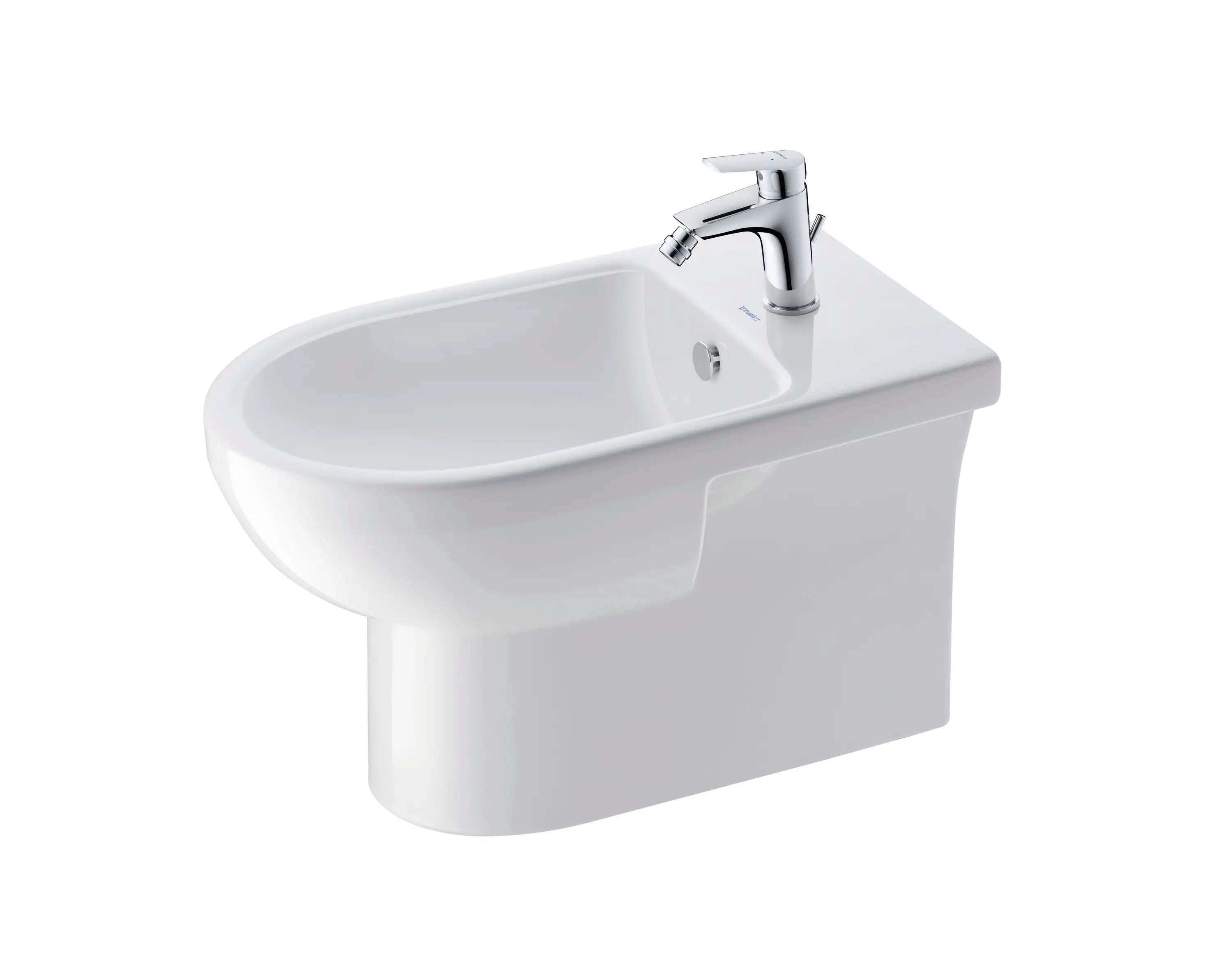 Duravit No.1 Single Hole Horizontal Spray Floorstanding Bidet in White