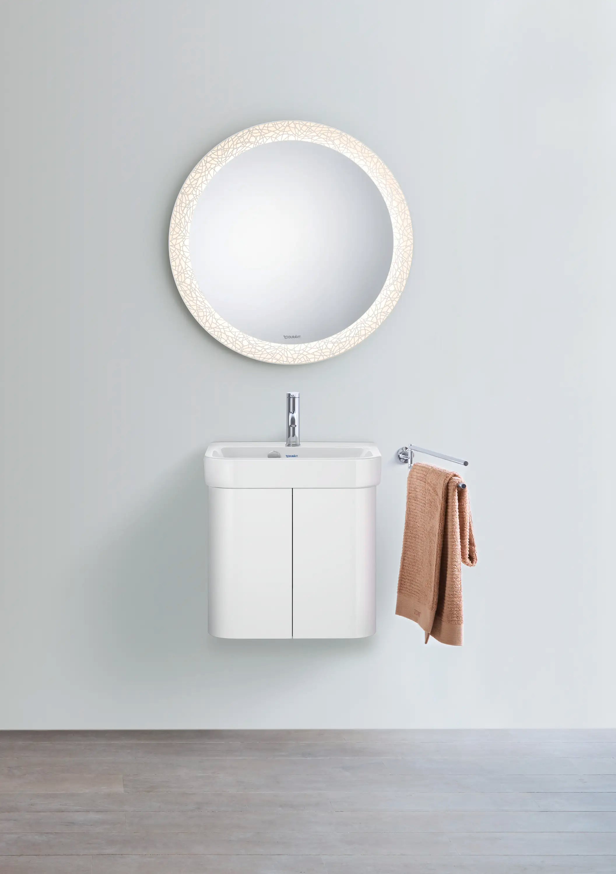 Duravit Happy D.2 19 5/8'' Rectangular Wall Mounted Sink in White with Single Faucet Hole and with Overflow