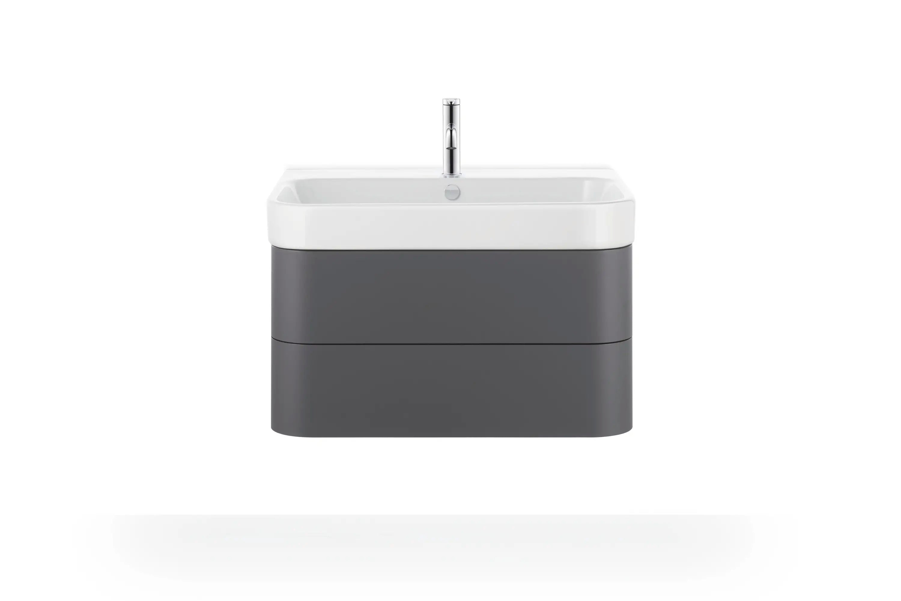 Duravit Happy D.2 31 1/2'' Rectangular Wall Mounted Sink in White with Single Faucet Hole and with Overflow