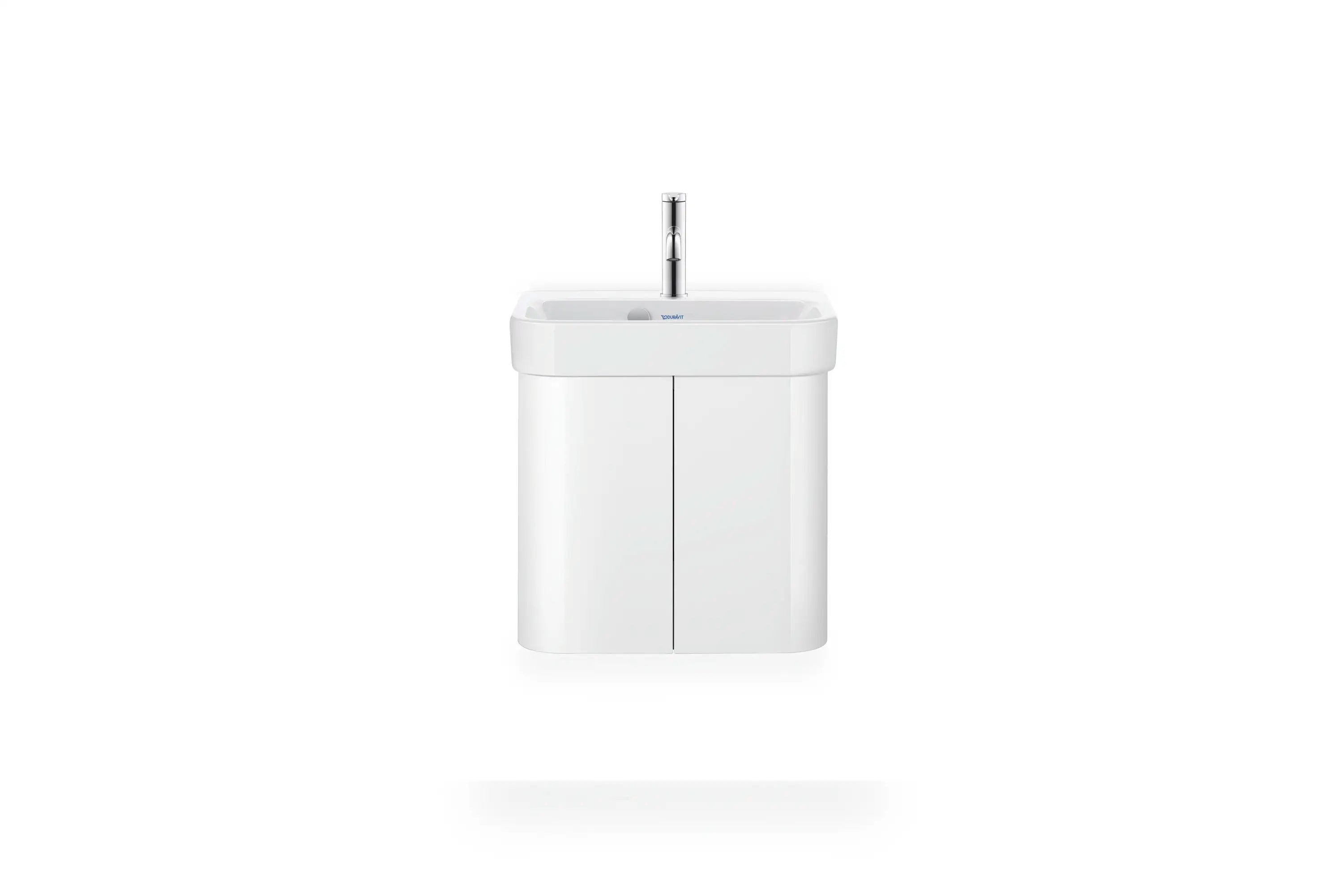 Duravit Happy D.2 19 5/8'' Rectangular Wall Mounted Sink in White with Single Faucet Hole and with Overflow