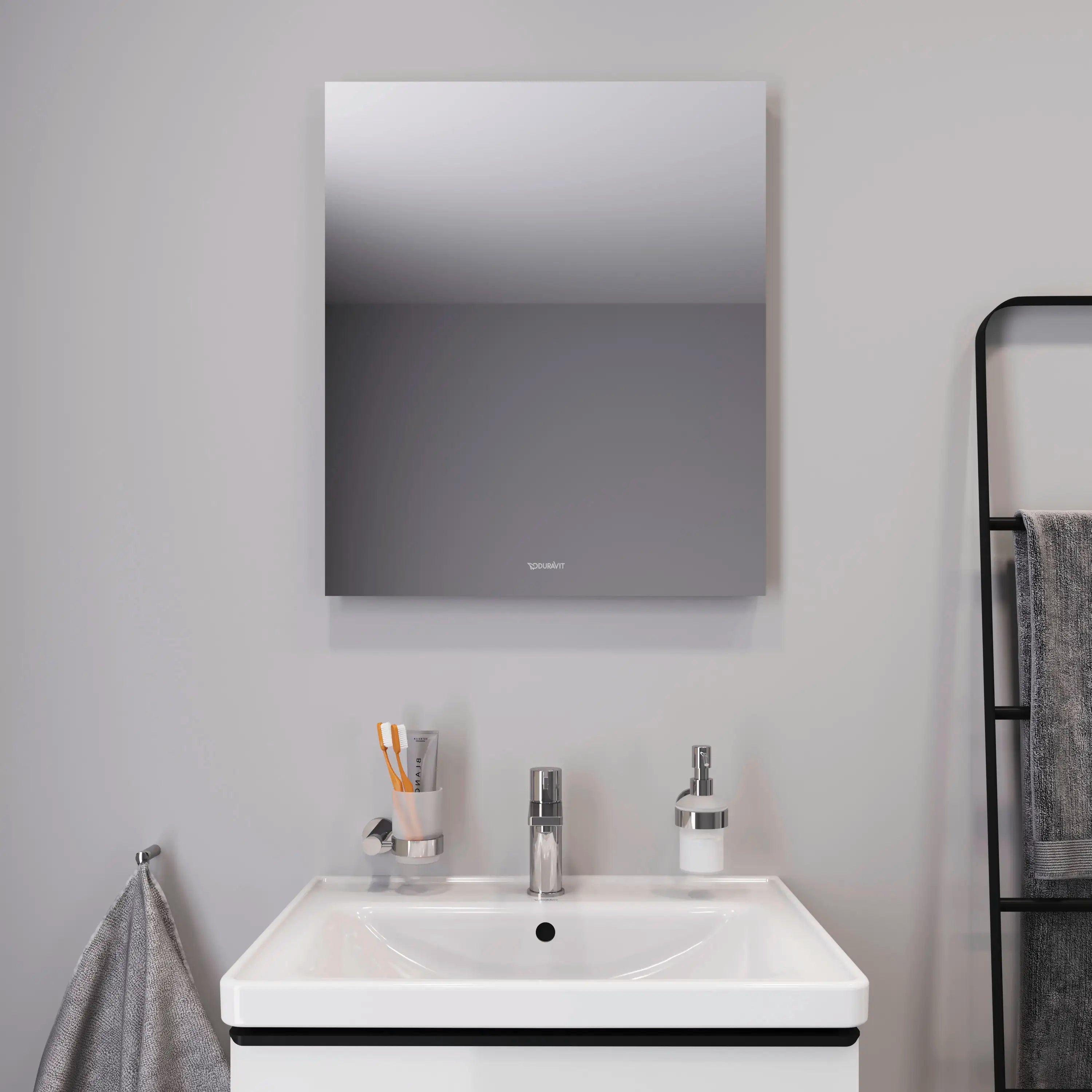 Duravit Light and Mirror Sensor Control LED Mirror in Aluminum, 4000K