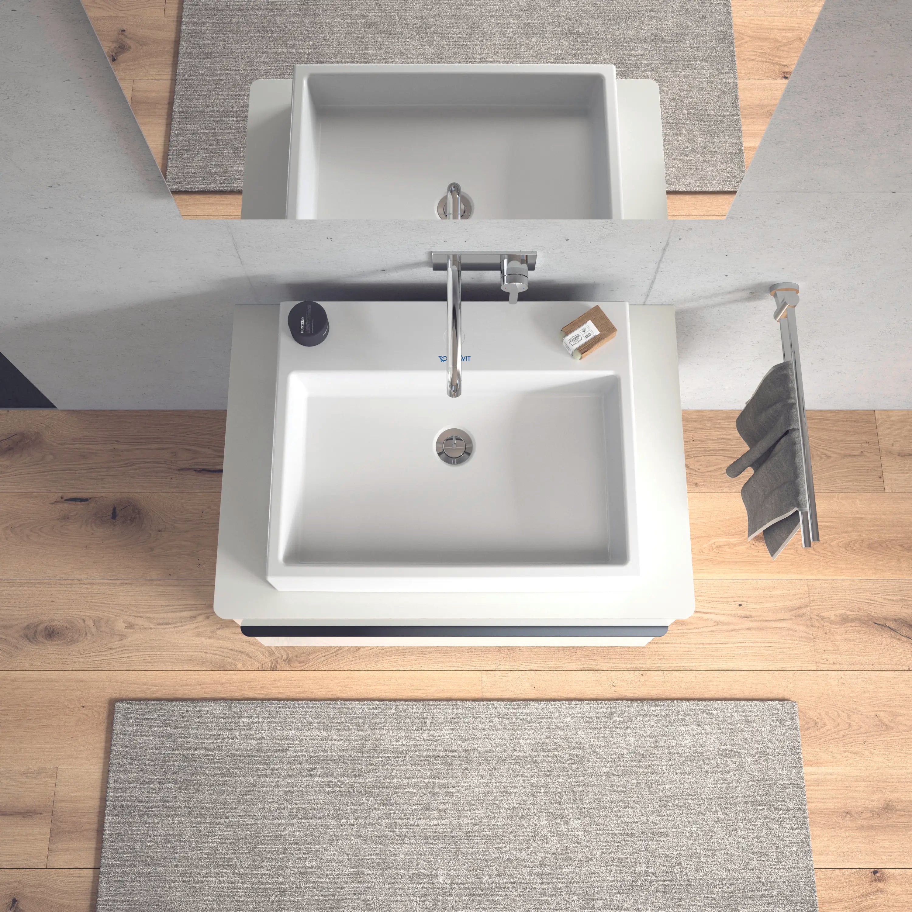 Duravit Vero 23 5/8'' Rectangular Vessel Sink in White with Overflow