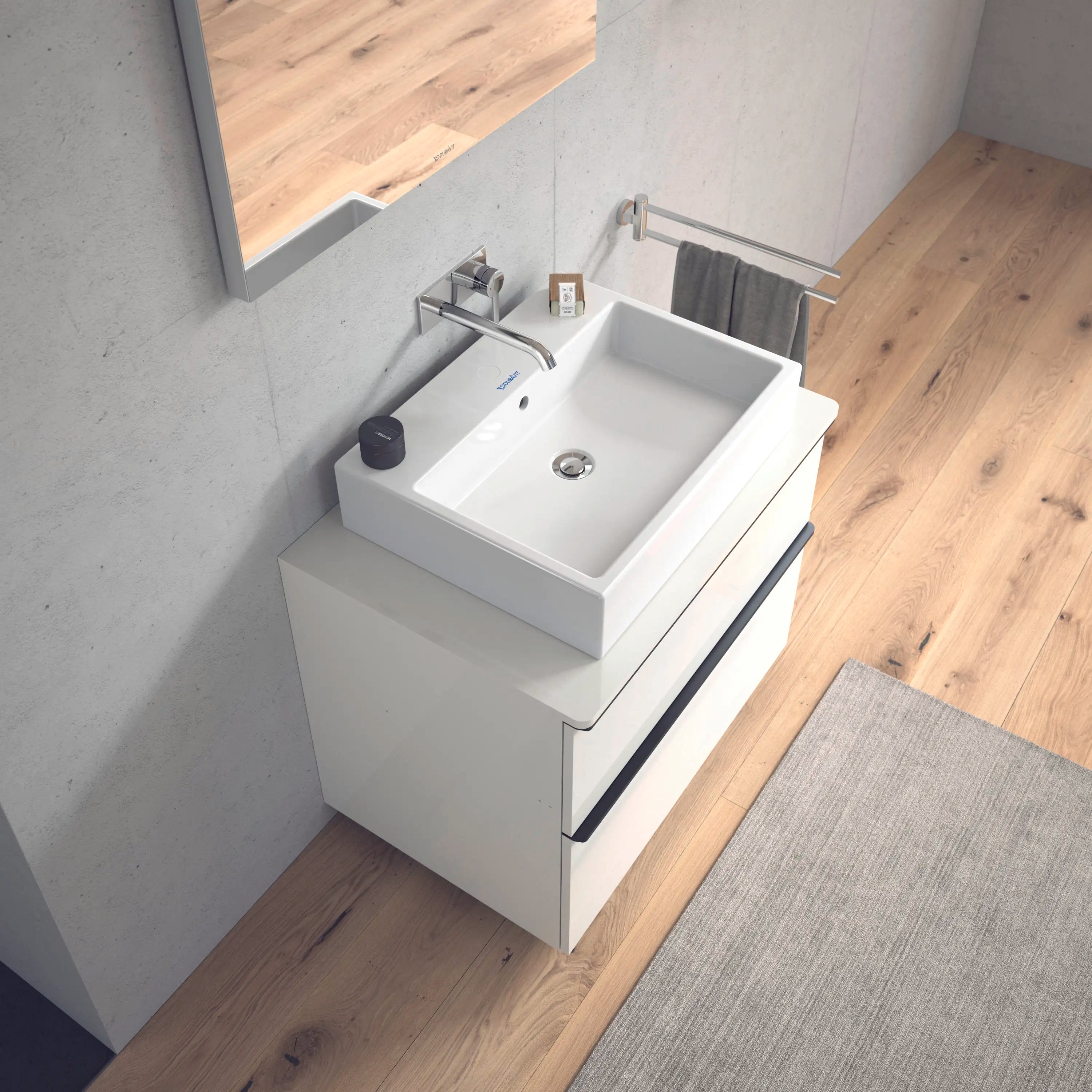 Duravit Vero 23 5/8'' Rectangular Vessel Sink in White with Overflow
