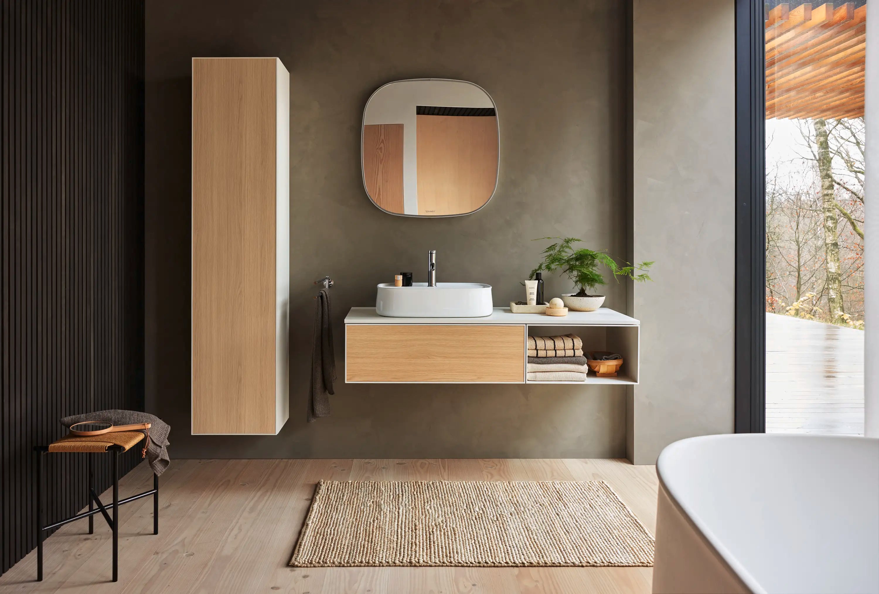 Duravit Zencha Sensor Control LED Mirror in Aluminum, 2700K - 6500K