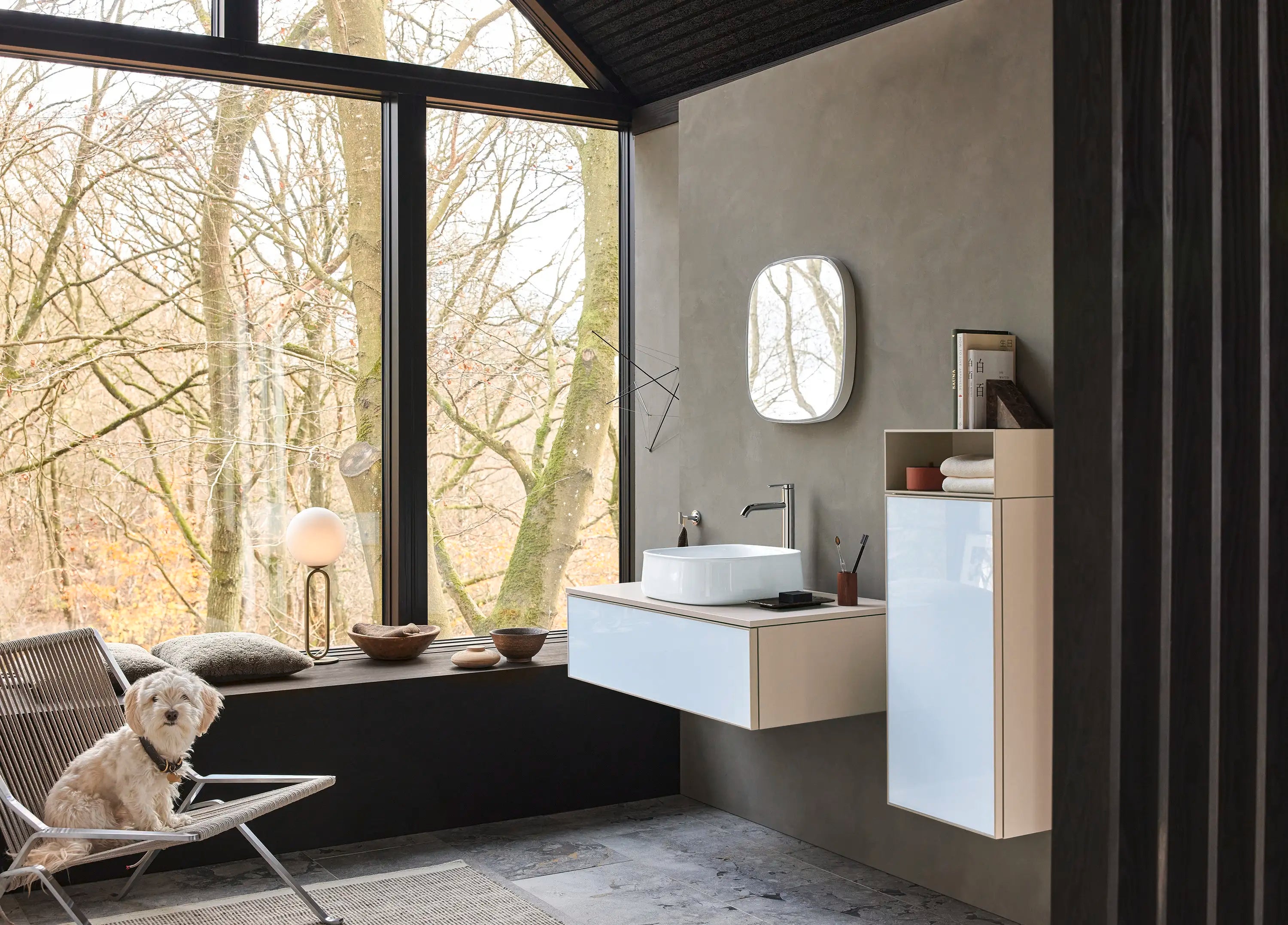Duravit Zencha Sensor Control LED Mirror in Aluminum, 2700K - 6500K