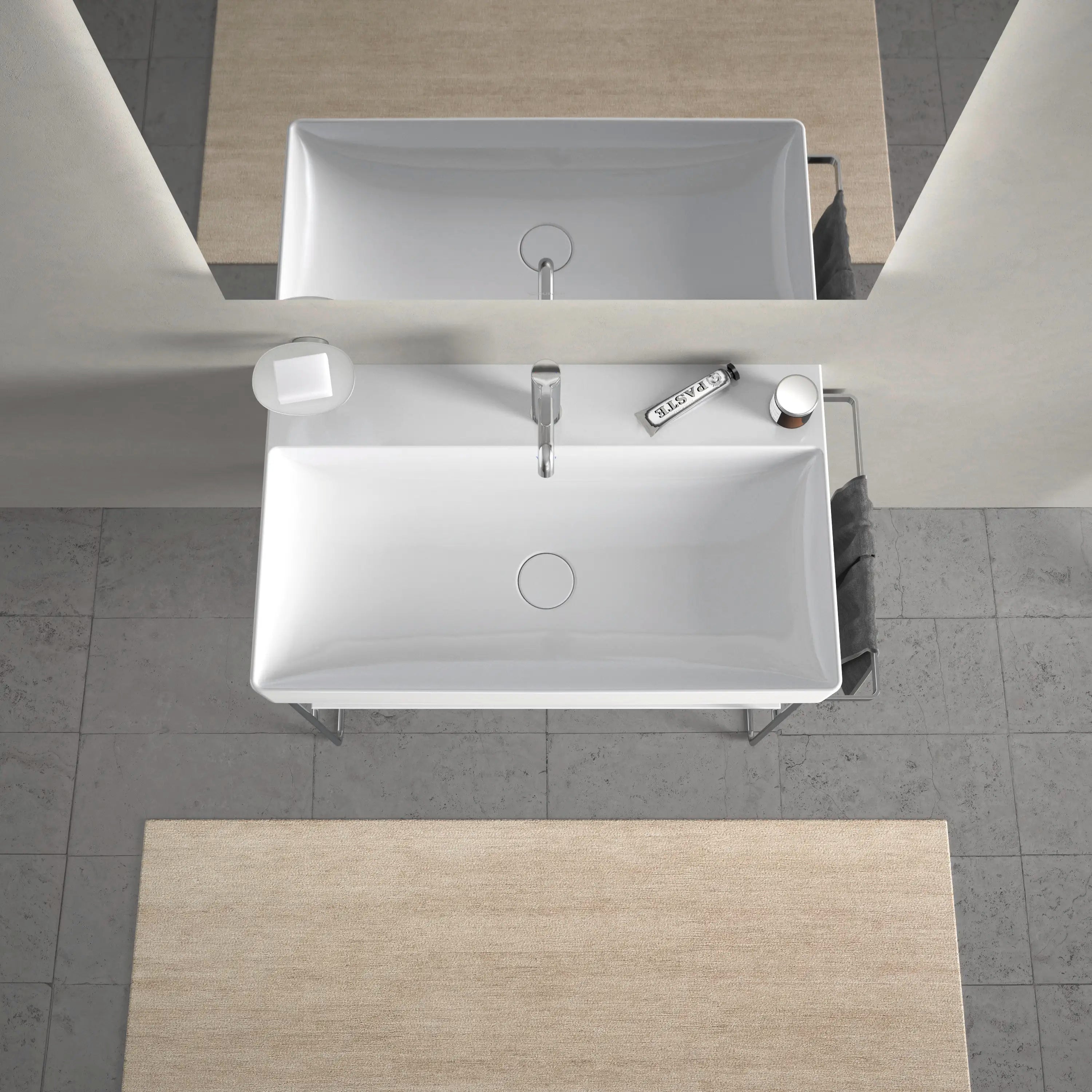 Duravit DuraSquare 31 1/2'' Rectangular Wall Mounted Sink in White with Single Faucet Hole and