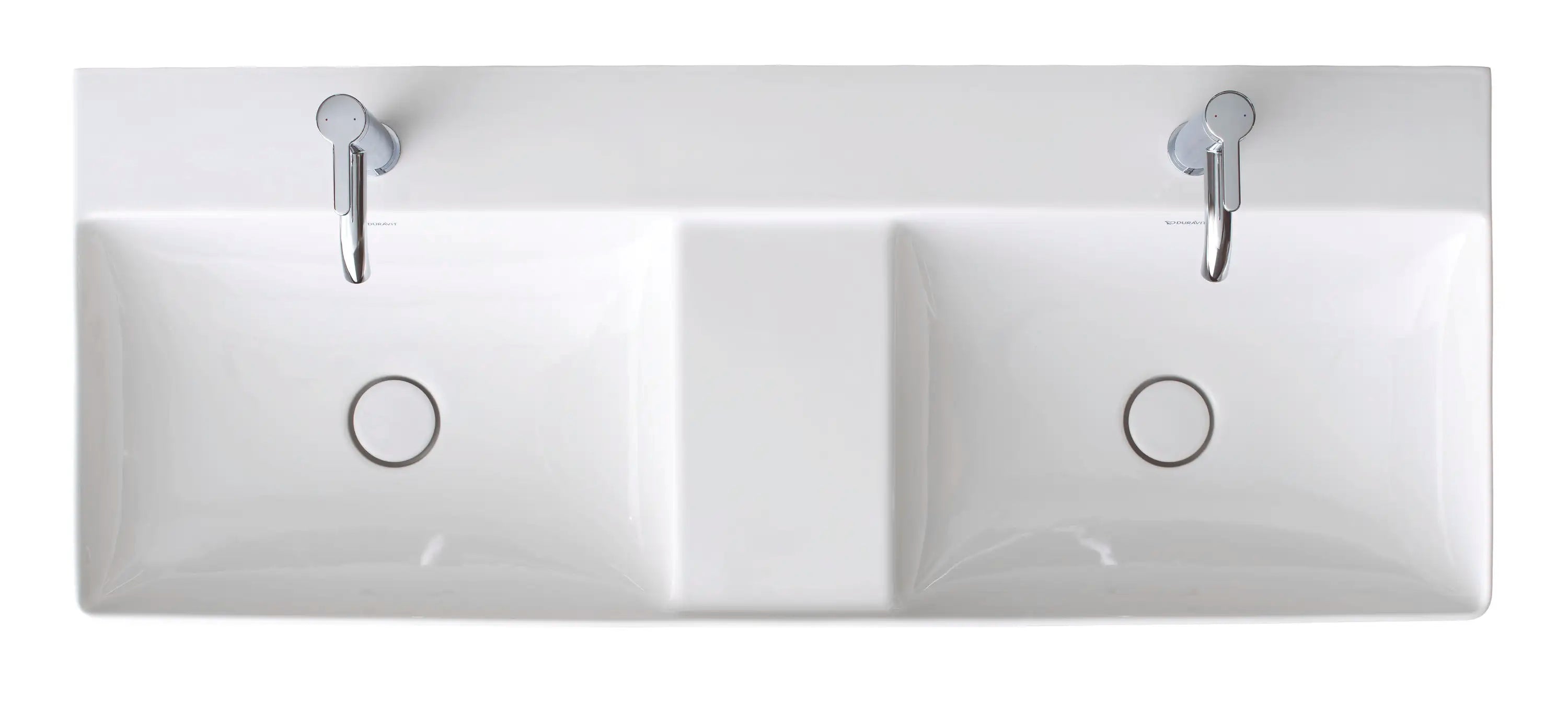 Duravit DuraSquare 47 1/4'' Rectangular Vessel Sink in White with Single Faucet Hole and