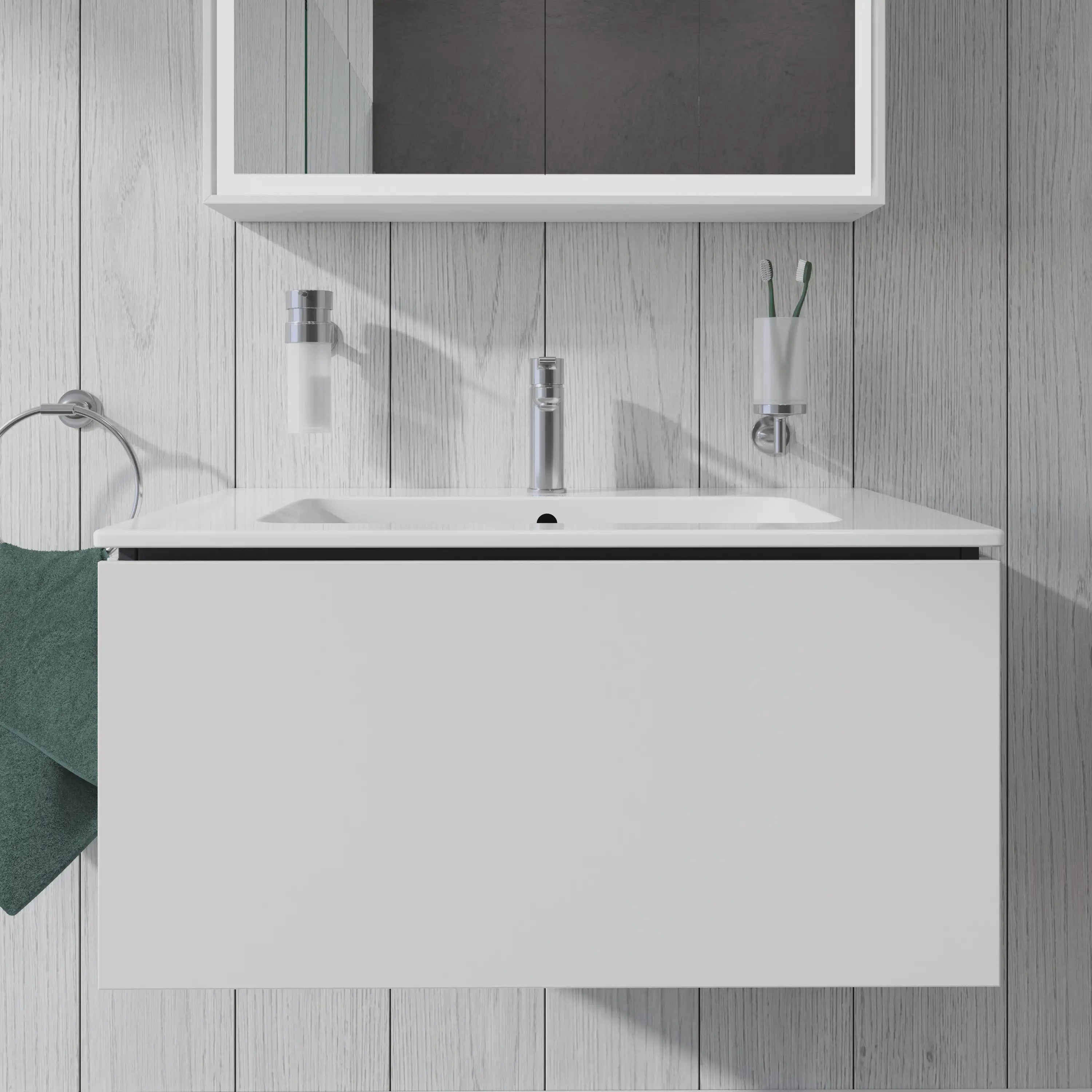 Duravit L-Cube 32 1/4'' Wall Mount One Drawer Single Vanity Cabinet, Sink Sold Separately