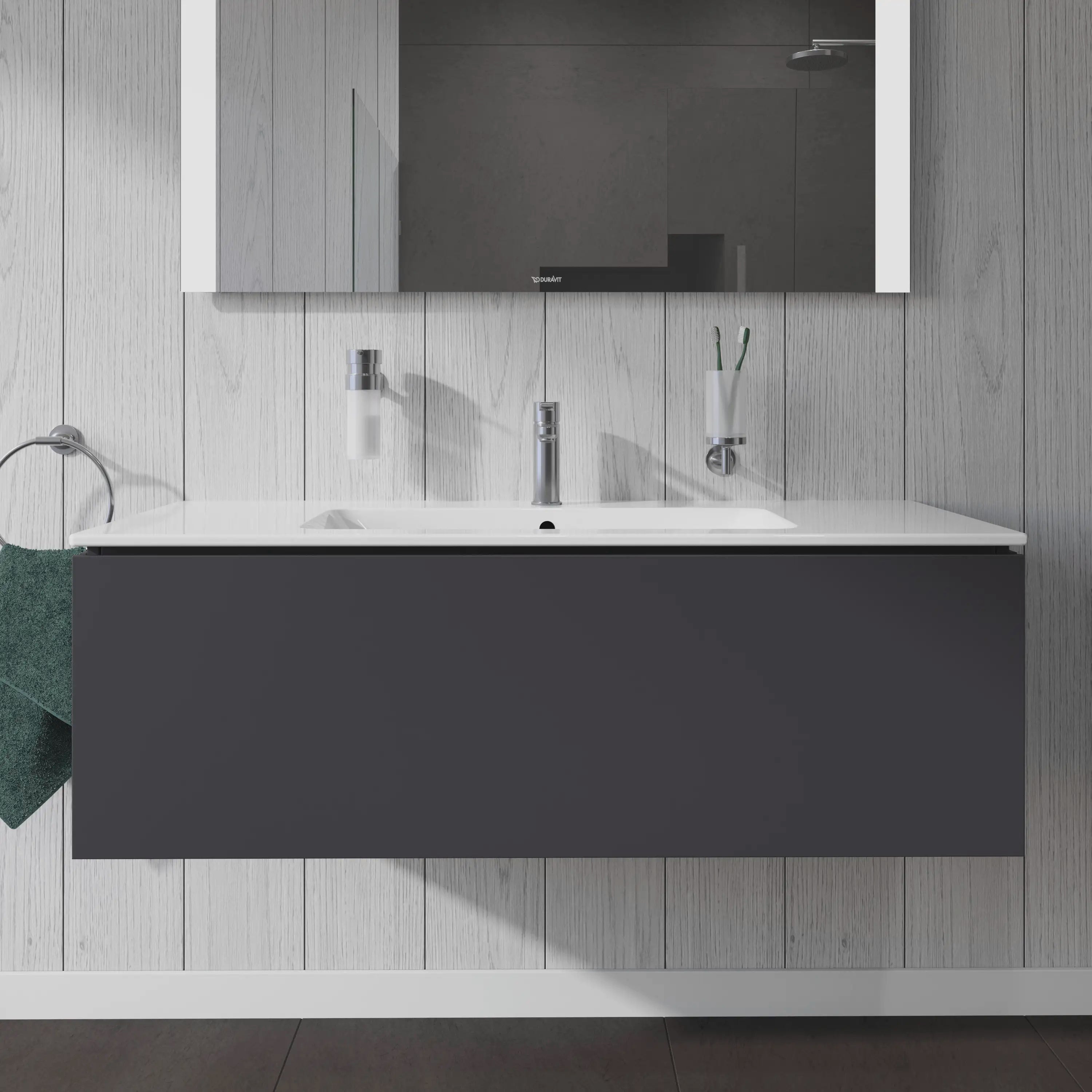 Duravit L-Cube 48'' Wall Mount One Drawer Single Vanity Cabinet, Sink Sold Separately