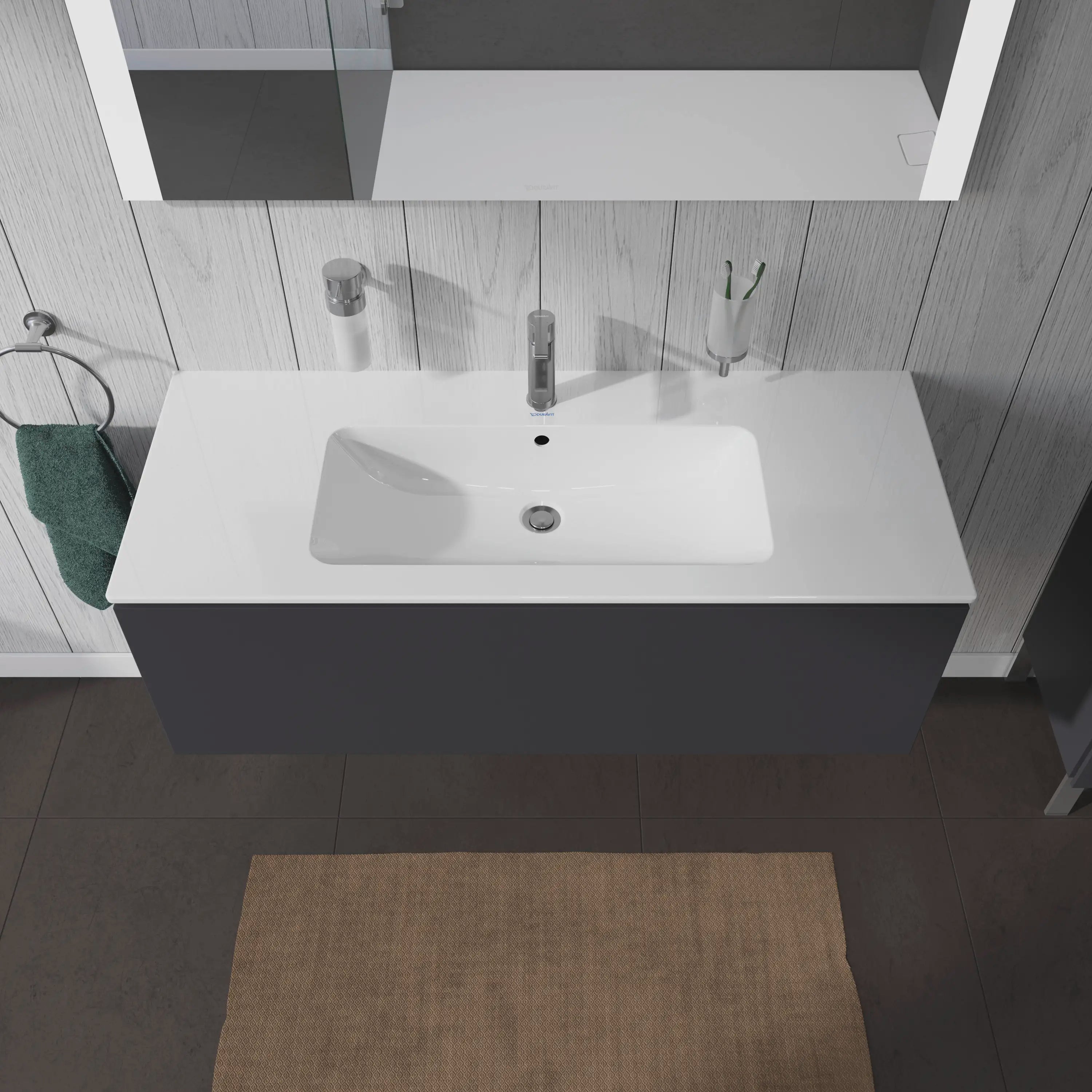 Duravit L-Cube 48'' Wall Mount One Drawer Single Vanity Cabinet, Sink Sold Separately