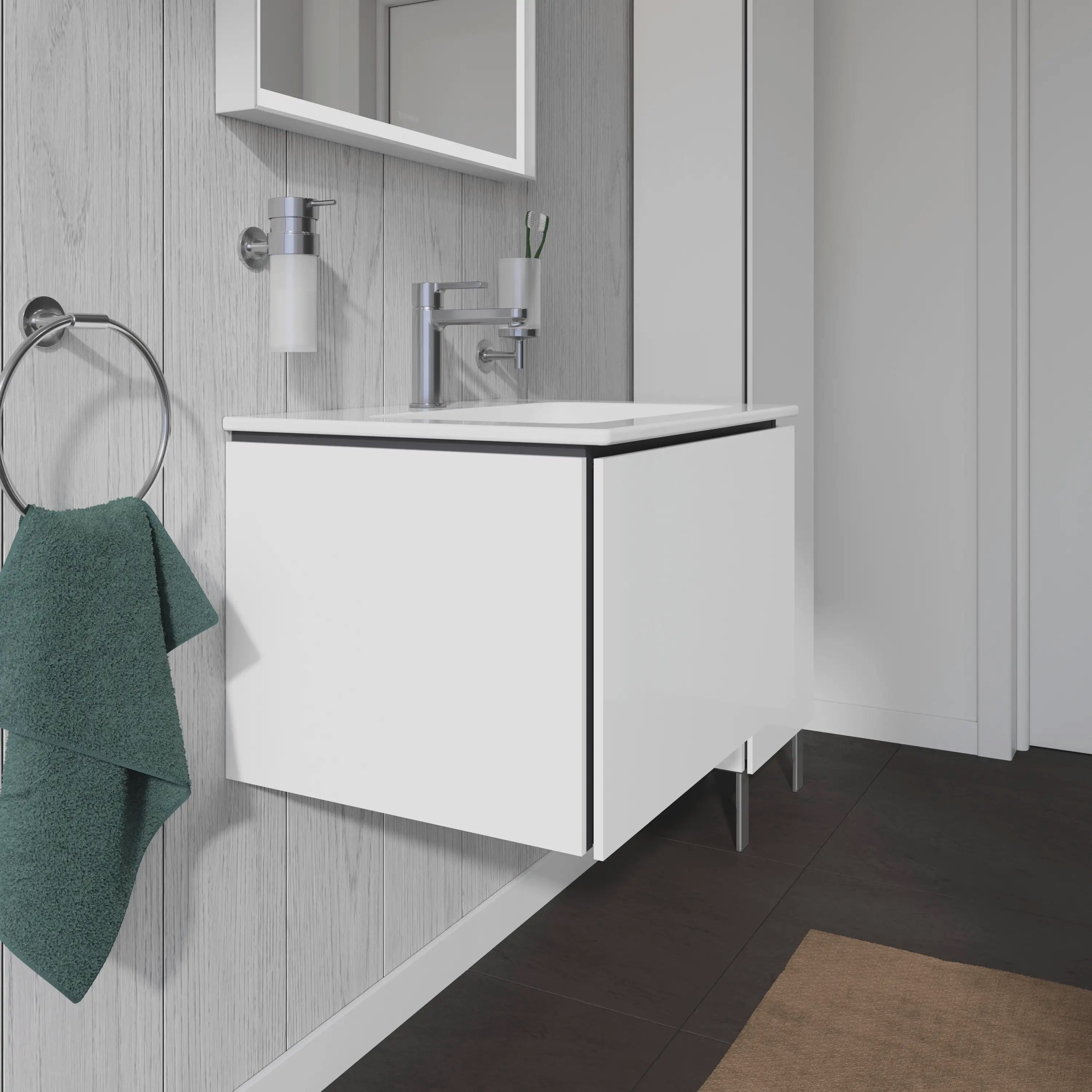 Duravit L-Cube 24 3/8'' Wall Mount One Drawer Single Vanity Cabinet, Sink Sold Separately