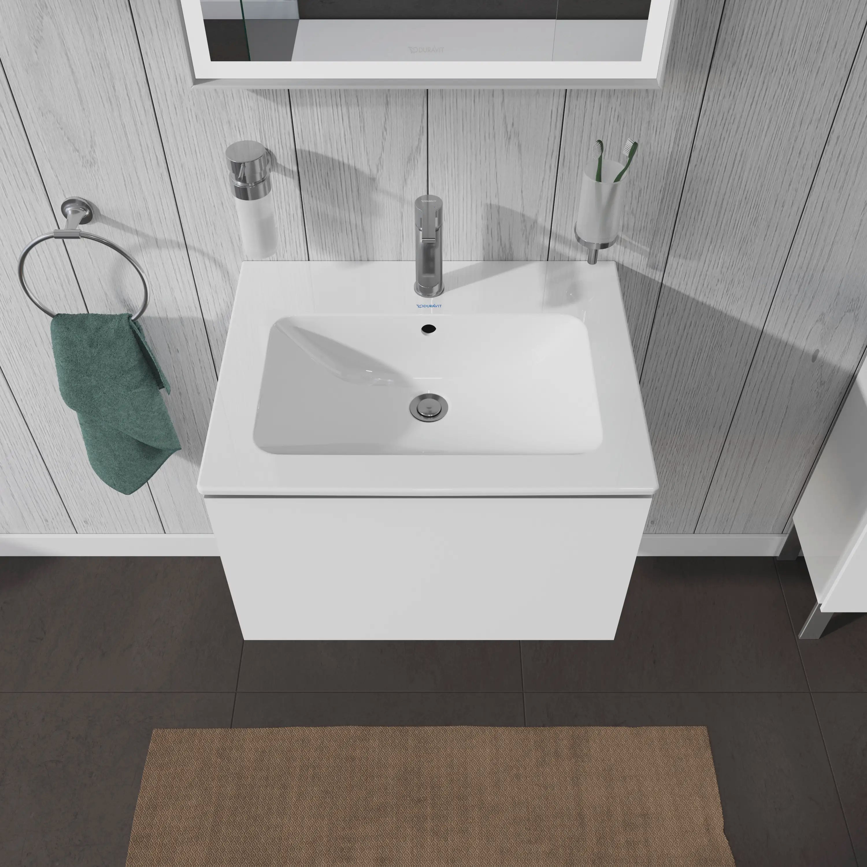 Duravit L-Cube 24 3/8'' Wall Mount One Drawer Single Vanity Cabinet, Sink Sold Separately