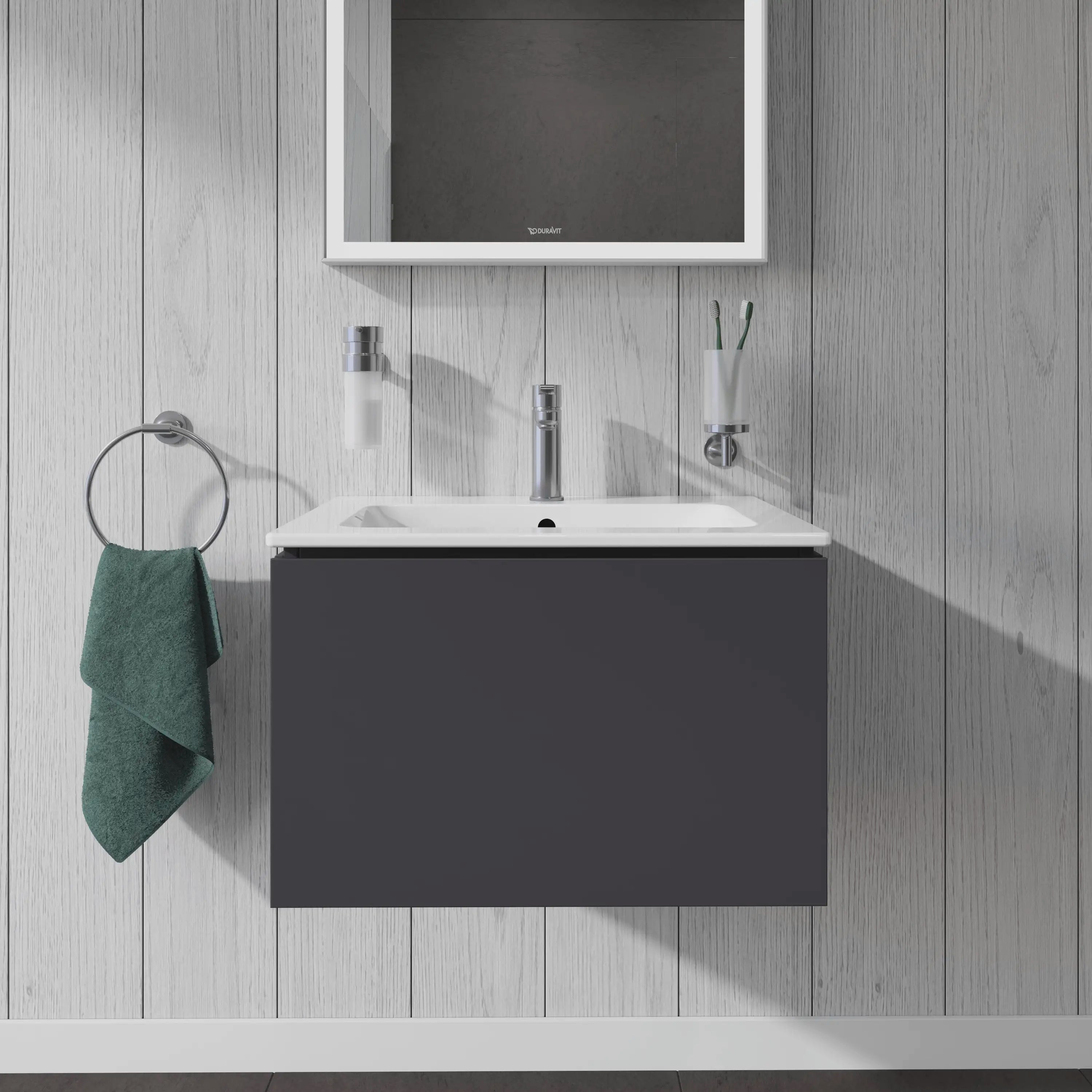 Duravit L-Cube 24 3/8'' Wall Mount One Drawer Single Vanity Cabinet, Sink Sold Separately