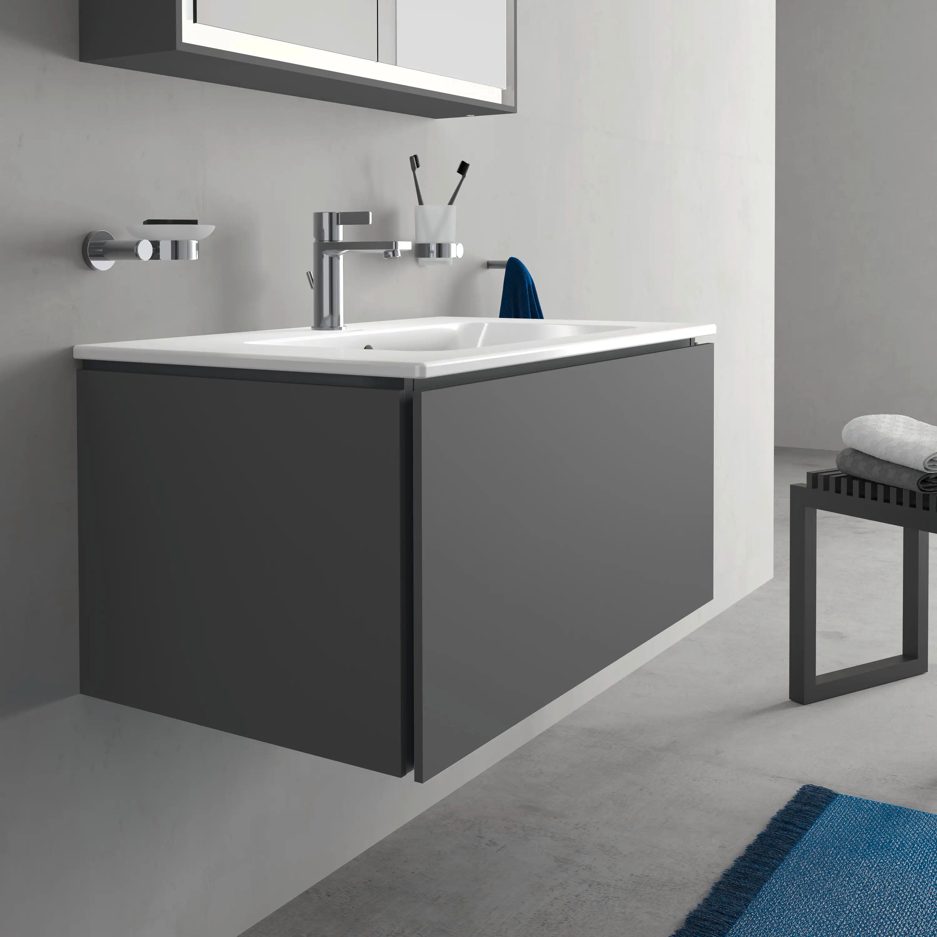 Duravit L-Cube 32 1/4'' Wall Mount One Drawer Single Vanity Cabinet, Sink Sold Separately