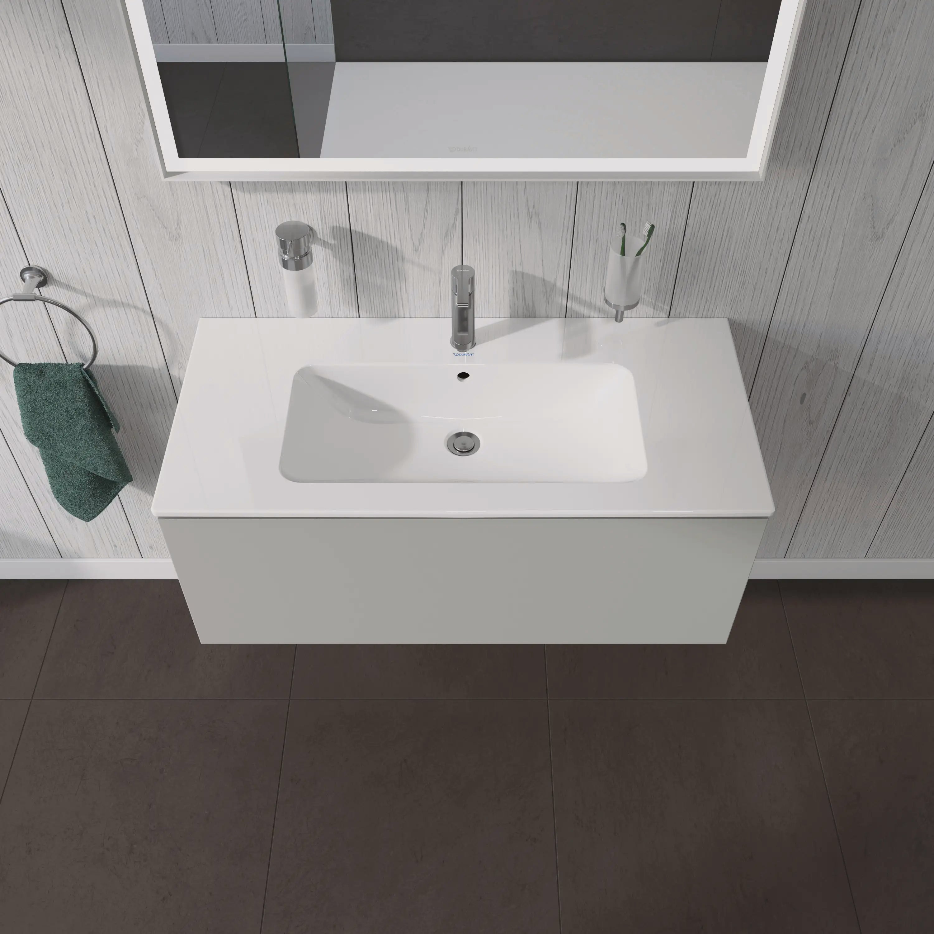 Duravit L-Cube 40 1/8'' Wall Mount One Drawer Single Vanity Cabinet, Sink Sold Separately