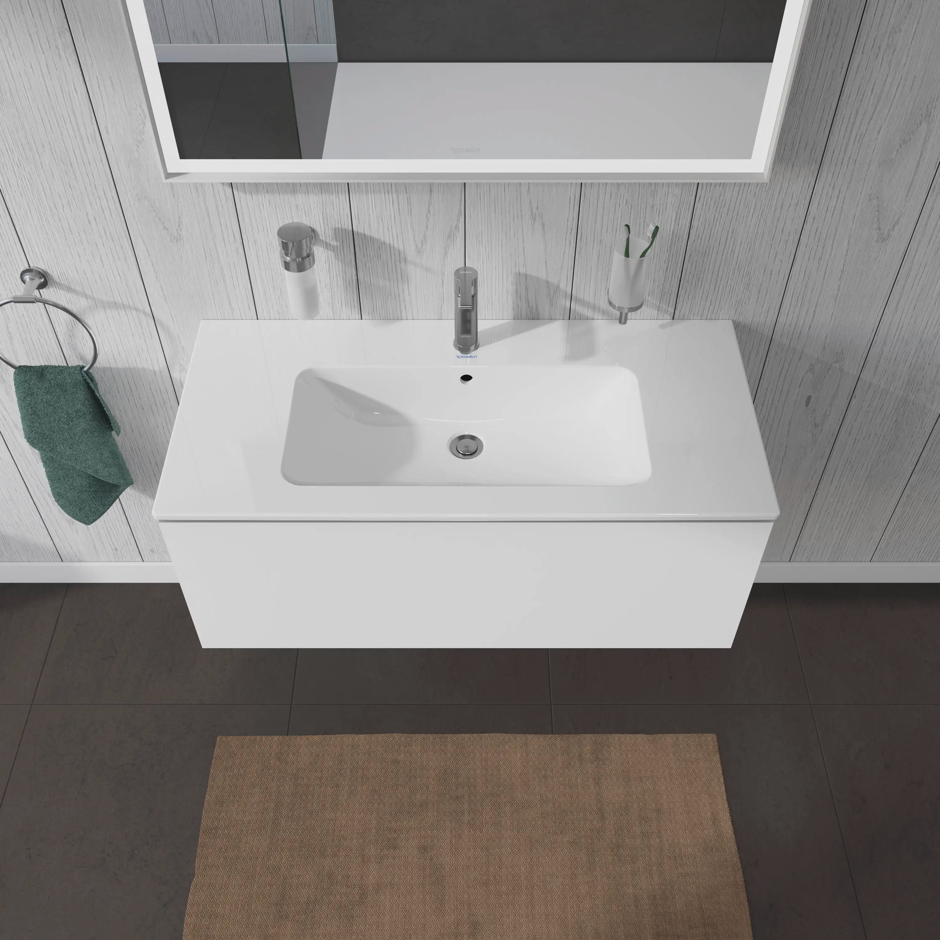 Duravit L-Cube 40 1/8'' Wall Mount One Drawer Single Vanity Cabinet, Sink Sold Separately
